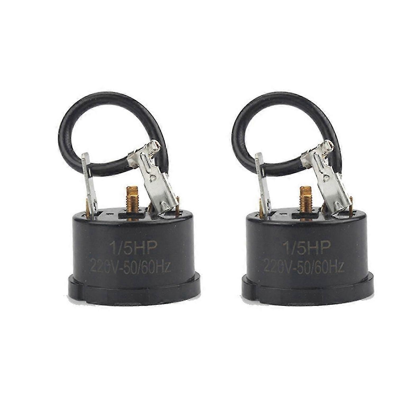 2Pcs 1/5HP 150W Refrigerator Thermal Overload Protector Compressor Replacement Part for Mini Refrige
