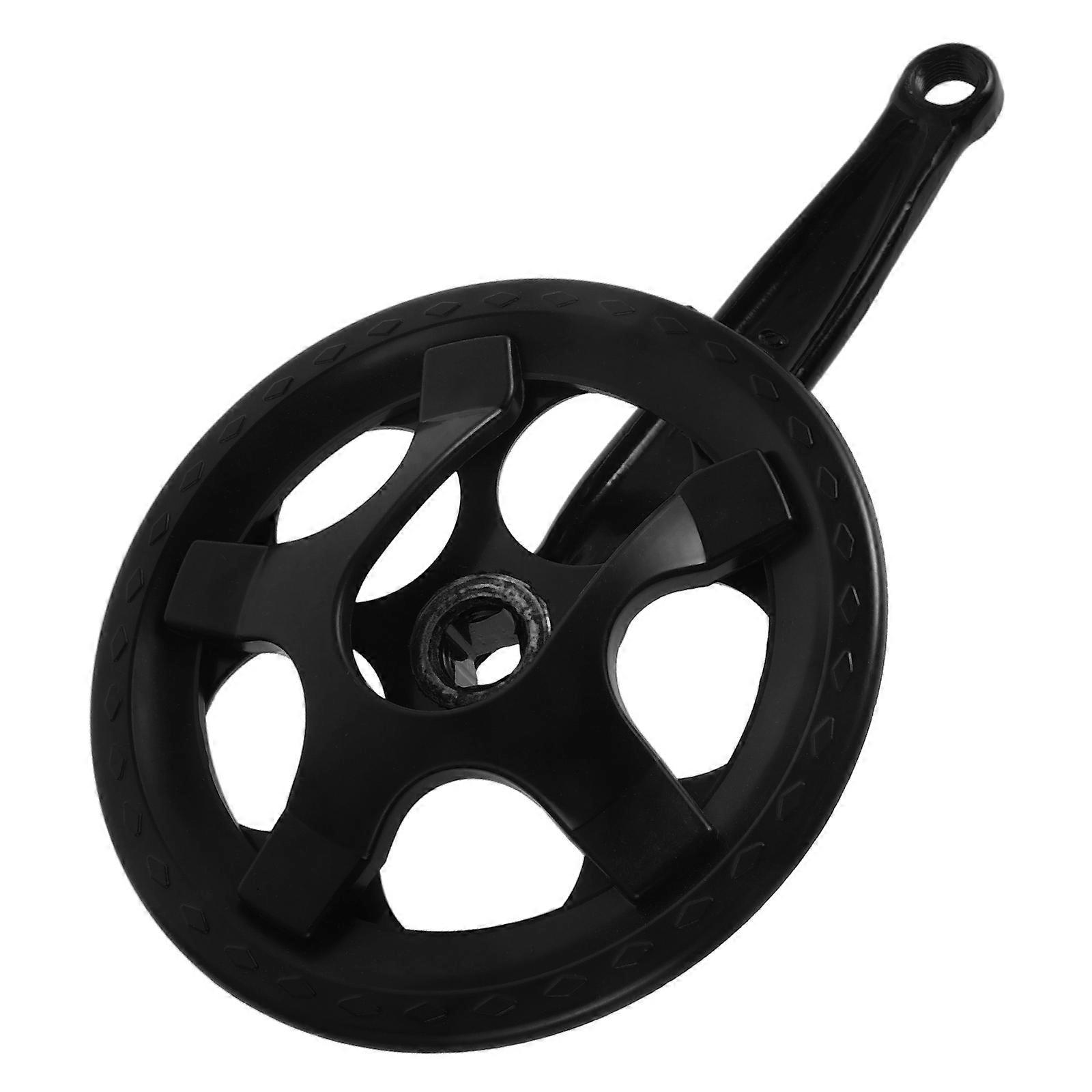 Mountain Bike Crankset 36 Tooth Single Speed Crankset with Double Chain Cover 2Pcs