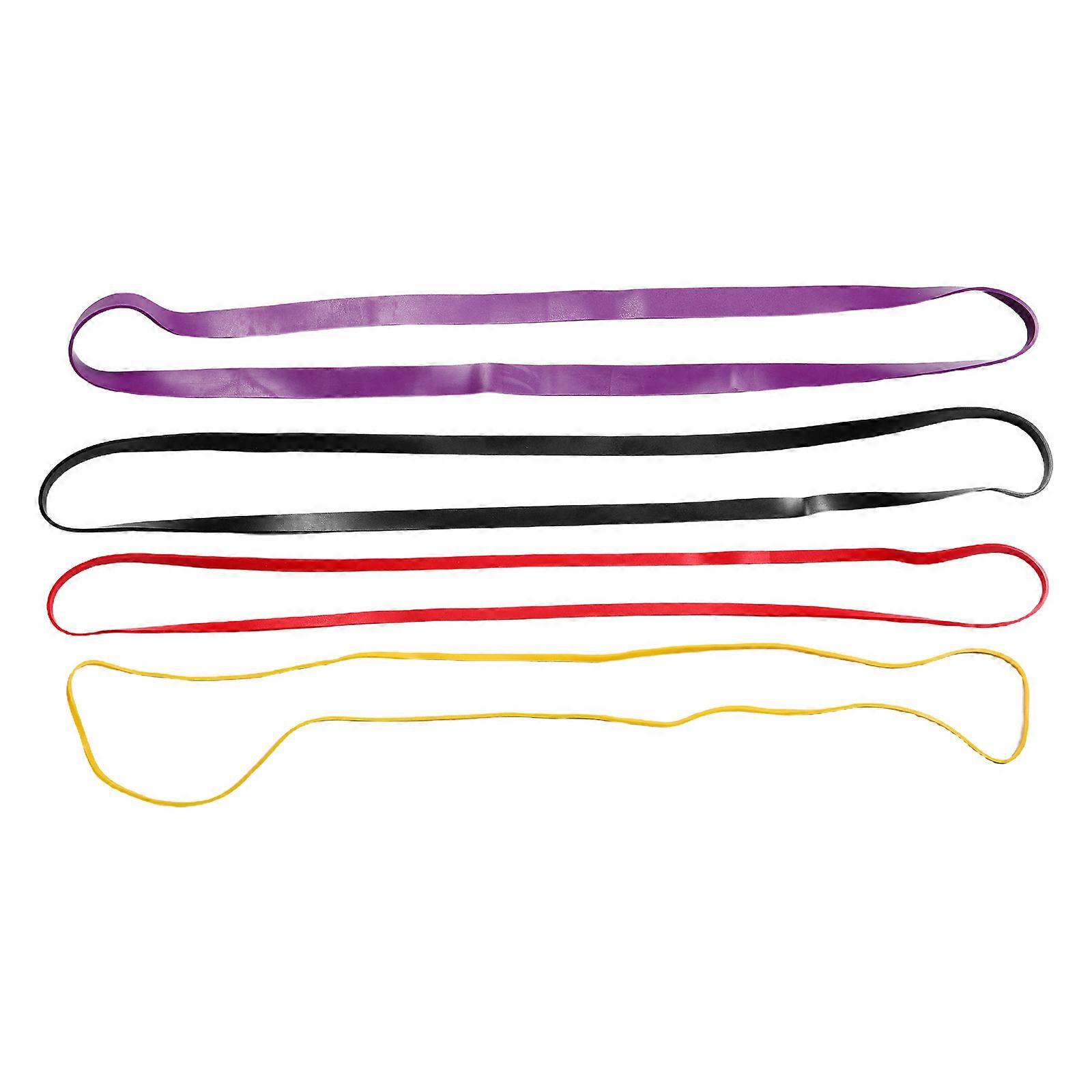 Exercise Bands Resistance Resistance Band Set For Pilates And Muscle Building Tpe Material 4Pcs