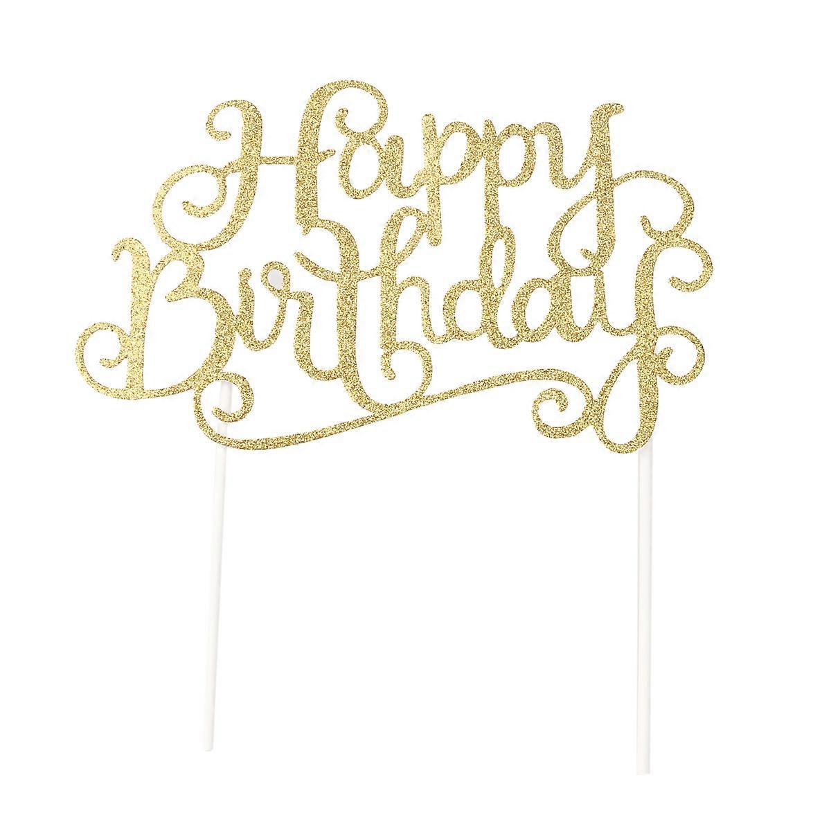 Birthday Insert Flag Cake Topper for Party Decoration