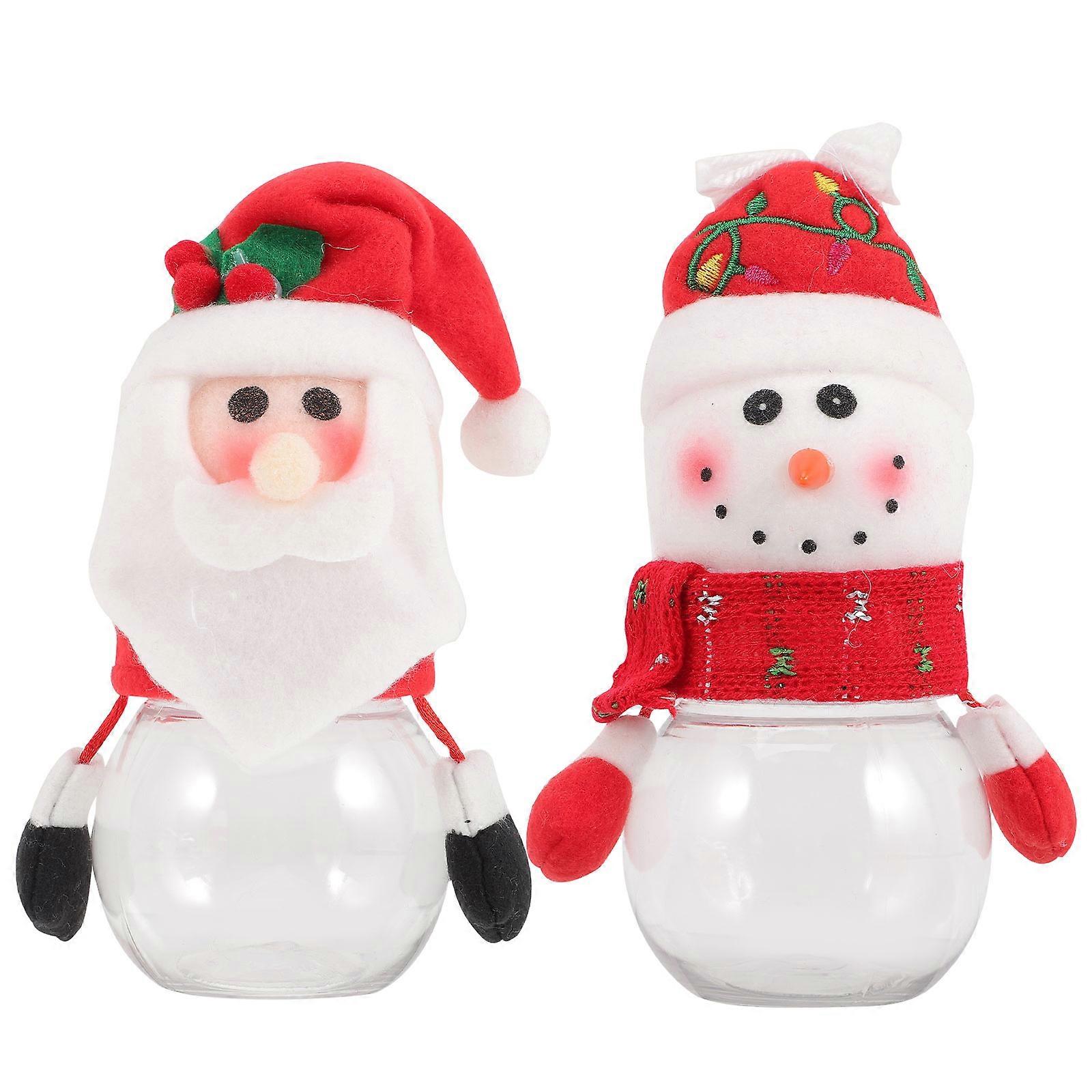 Assorted Color Christmas Candy Box for Candy Holding 2Pcs Plastic
