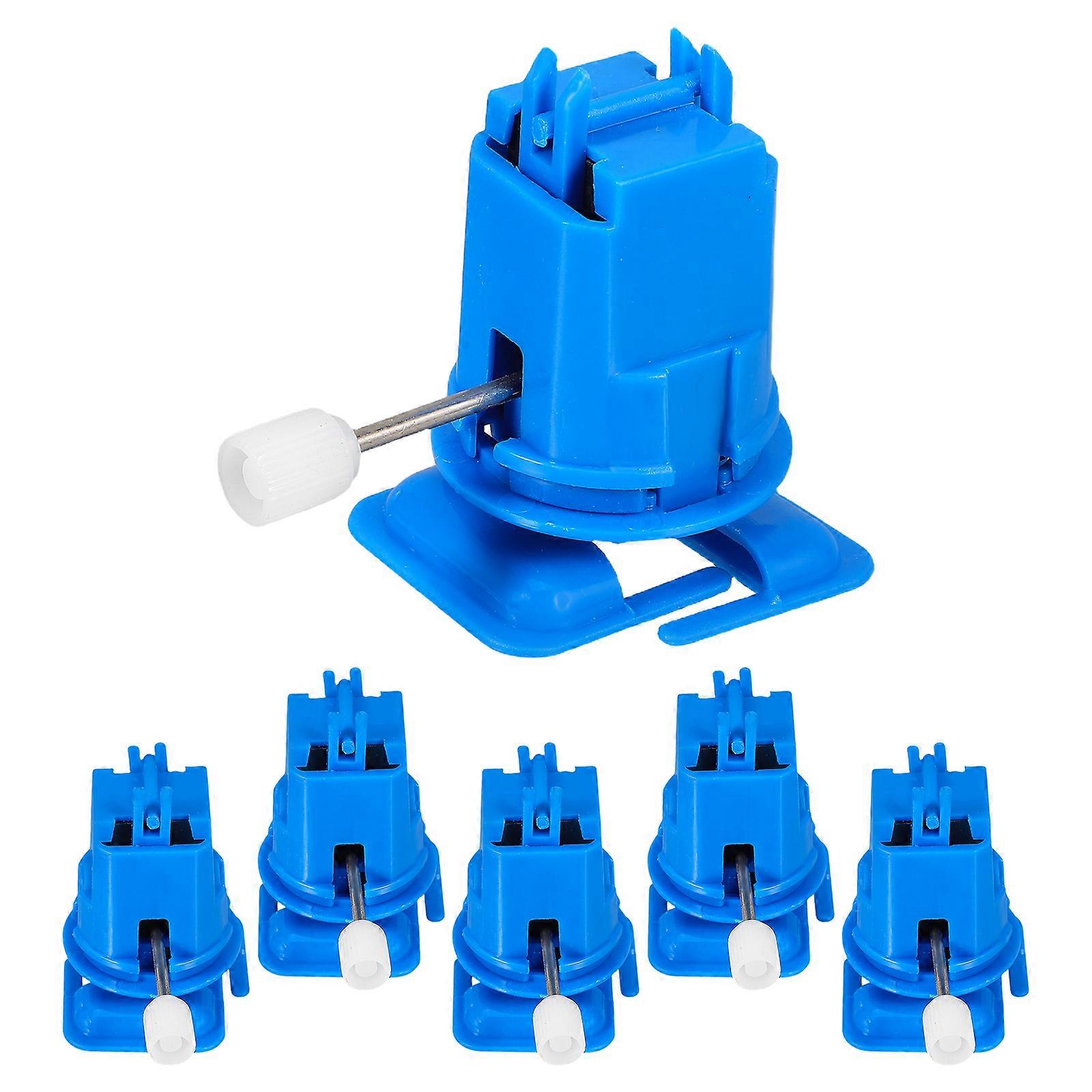 Blue Wind Up Clockwork Robot Toy for Walking with 6Pcs Movement Set