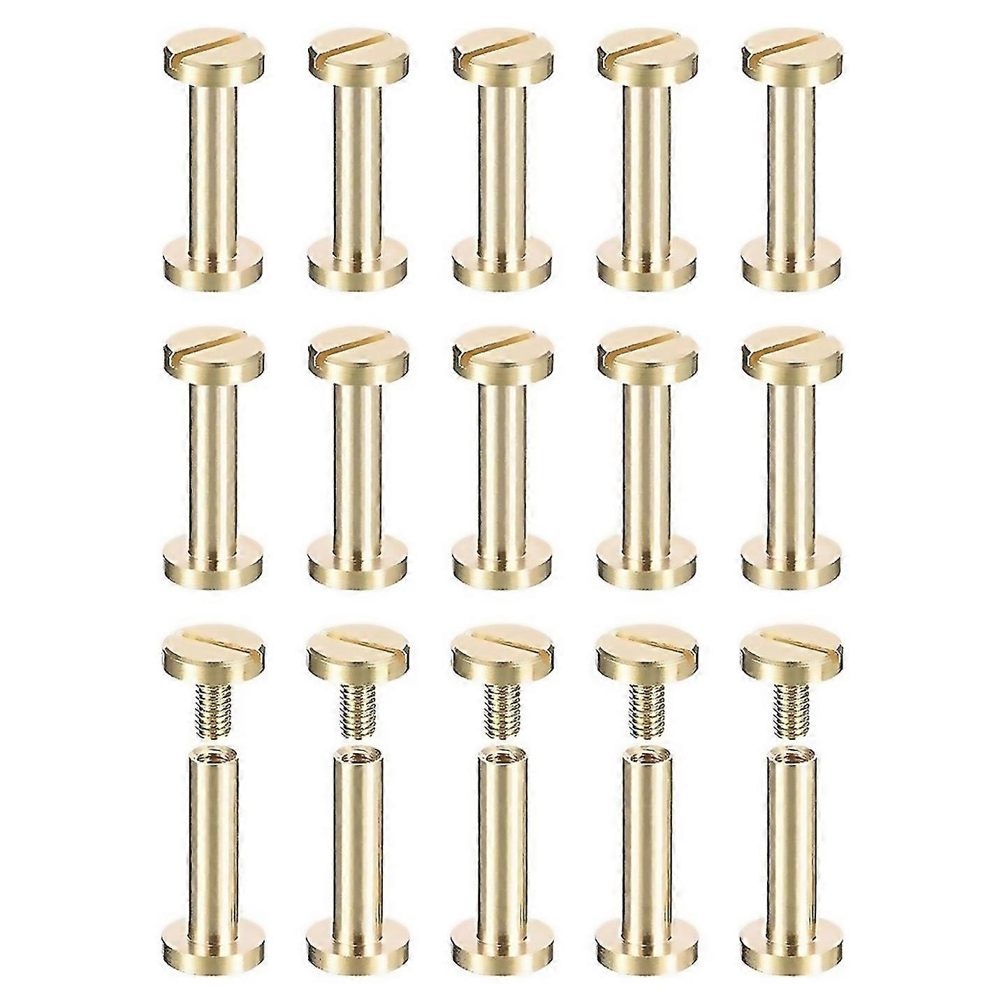 For 30pack Brass Chicago Screws 15x8mm Flat Head Screw
