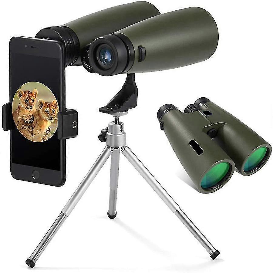 12x50 Hd Binoculars With Upgraded Phone Adapter, Tripod And Tripod Adapter - Large Field Binoculars With Clear Low Light Vision