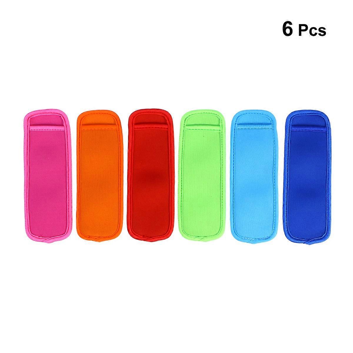 Ice Sleeves Popsicle Holder Bags for Holding Ice Pop 6Pcs Multicolor