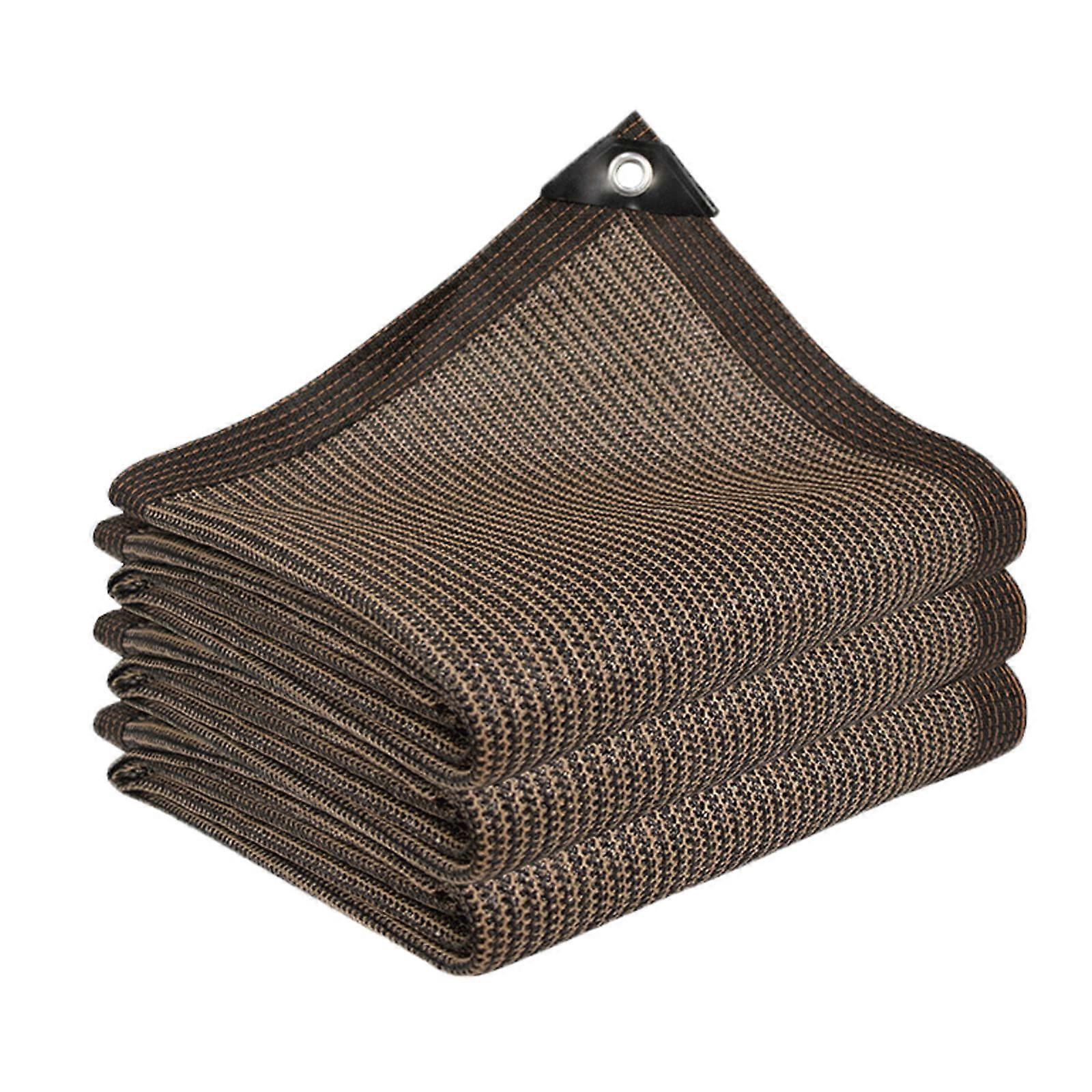 Shading Net Brown 1X3M Shade Cloth Mesh Tarp With RustResistant Grommets 90% UV Block Privacy Screen For Patio Garden