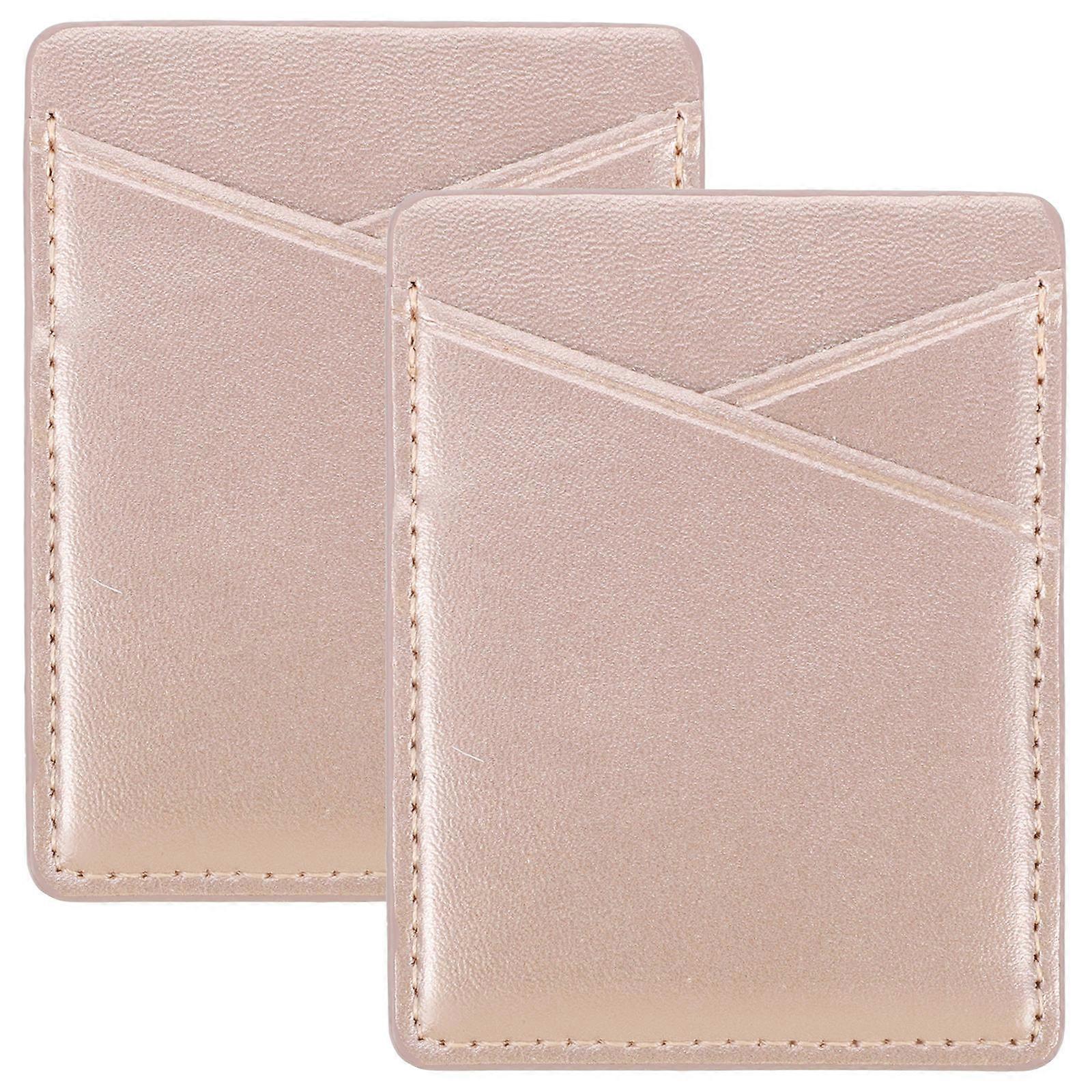 Card Holder for Phone Case Stick on PU Wallet for Phone Use 8Pcs