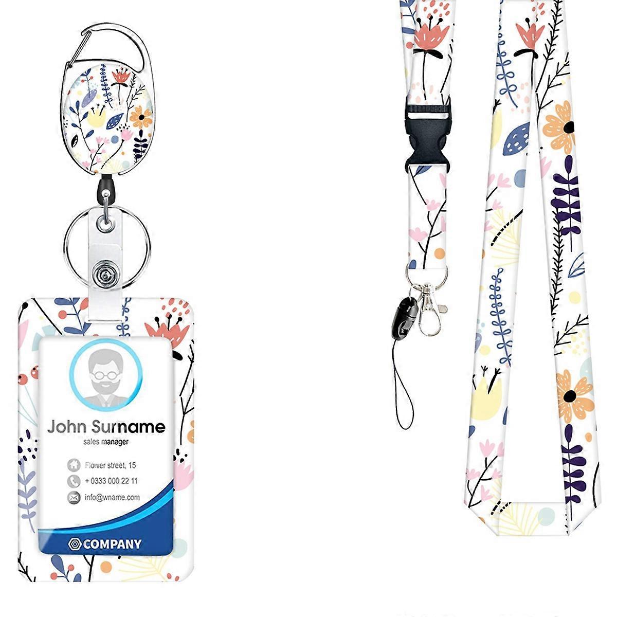 Hand-Sliding Push Cover ID Holder Butterfly Starry Digital Printing A