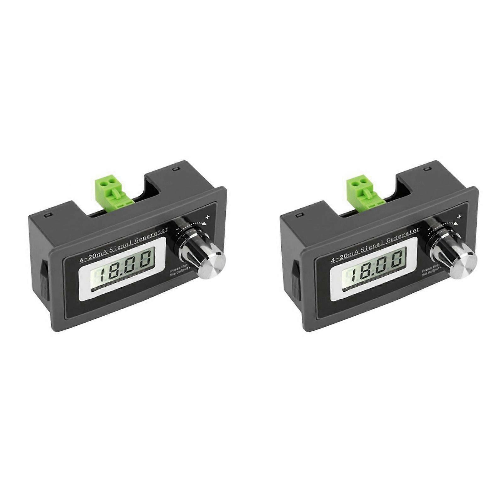 2X 2-Wire 4-20MA Current Loop Signal Generator Panel-Mounted Current Transducer Support 2,3,4 Wires A0KF