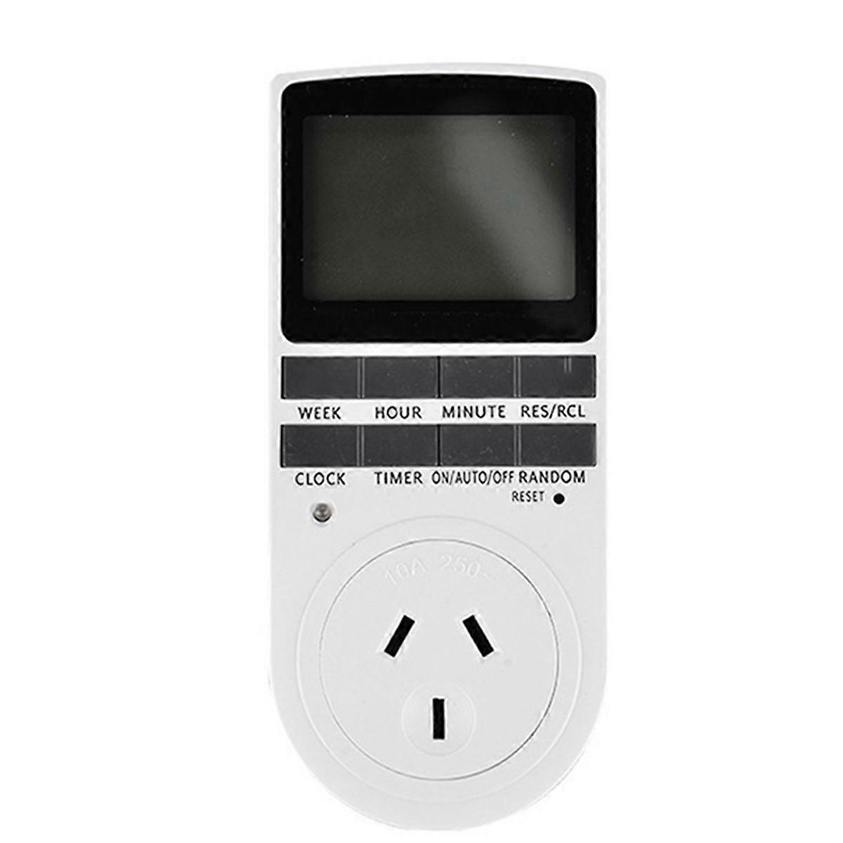 Intelligent Digital Temperature Controller AU Switch Socket 240V 50Hz LCD Display Indoor Timing Powe