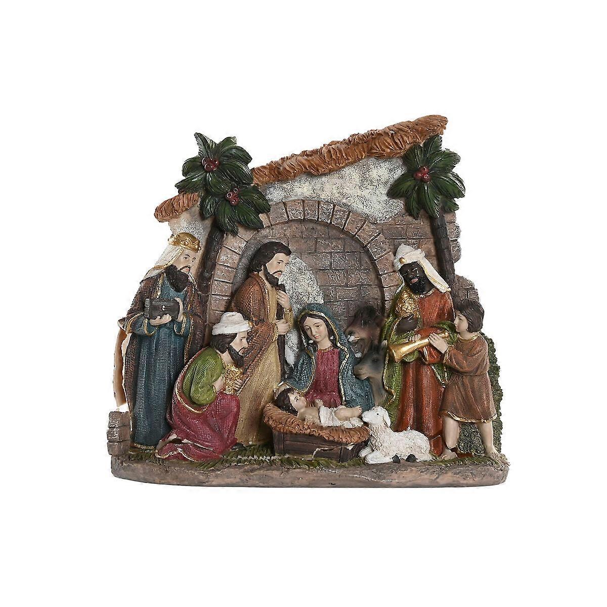 Christmas nativity set Home ESPRIT Multicolour Resin