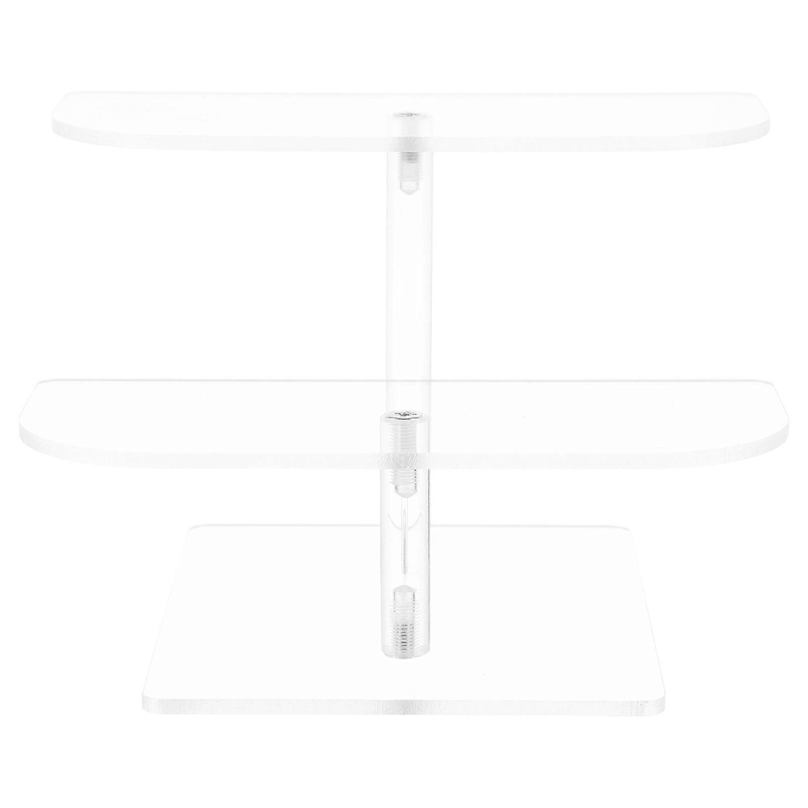 Multi-layer Acrylic Display Stand For Action Figures Designed For Desktop Display 5.89X4.72X4.13In Simple Style 3Pcs