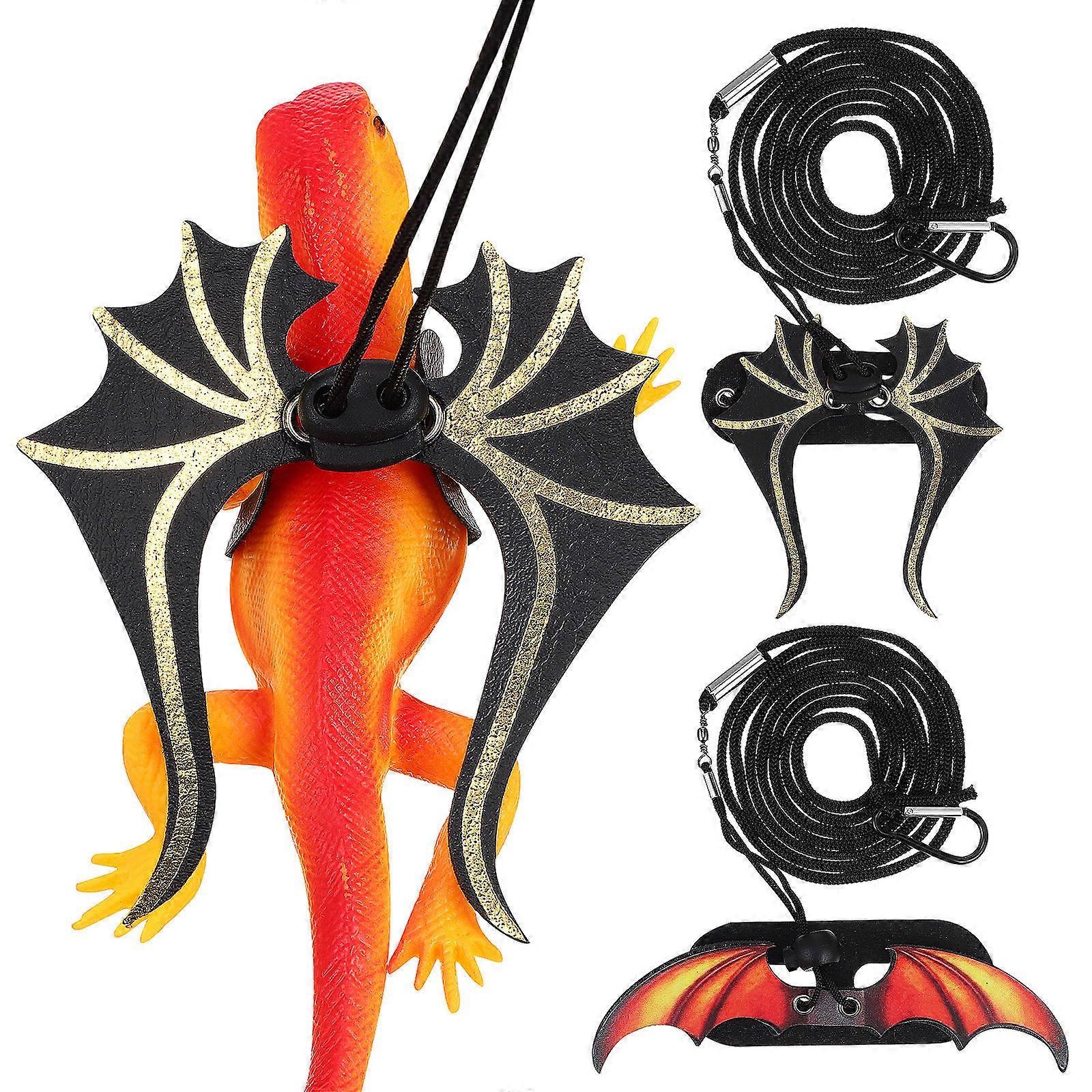 Bearded Dragon Leash 4 Pcs Outdoor Use Adjustable Fit Assorted Leash For Reptiles