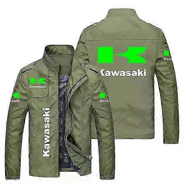 Veste en polyester pour homme, style décontracté, style Kawasaki, coupe-vent, style rétro, collection printemps et automne 2025