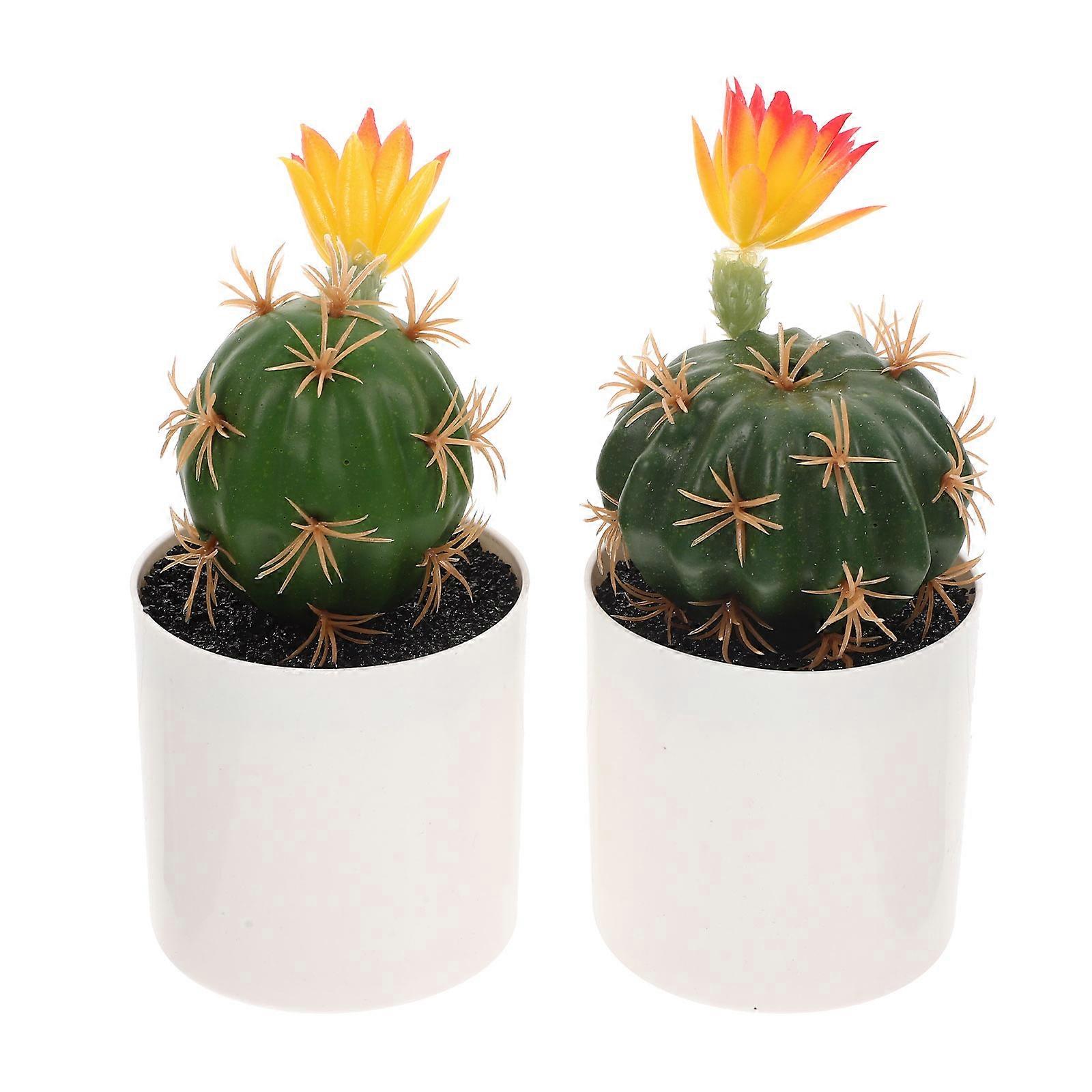 Fake Cactus Bonsai Decorative Ornament For Home Decoration 8 Pcs Realistic Indoor Decor