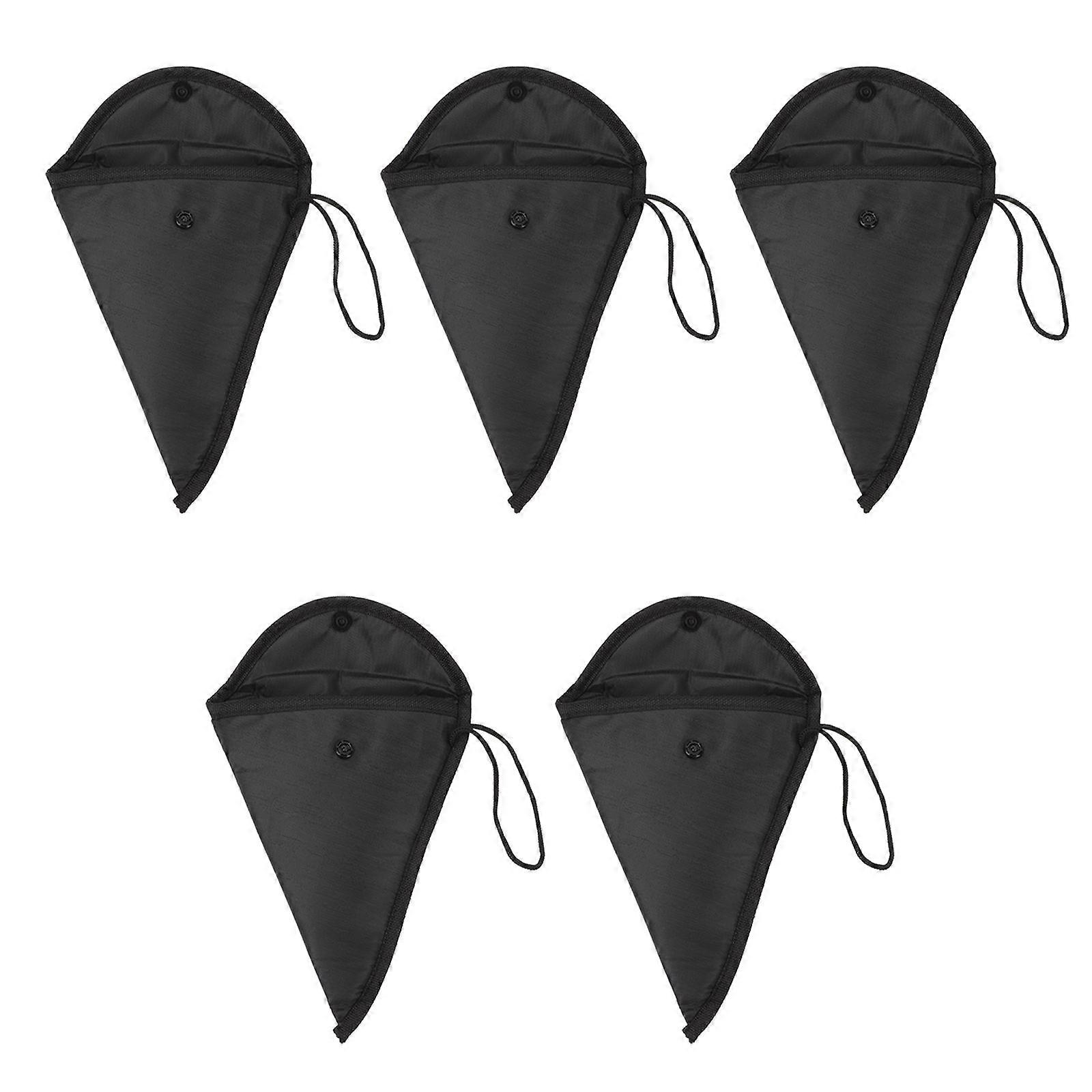 Bærbar Oxford-stof Ocarina-opbevaringspose til opbevaring 5 stk. sort