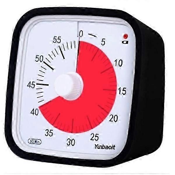 Visual Timer 60min - classroom school for children Black Black