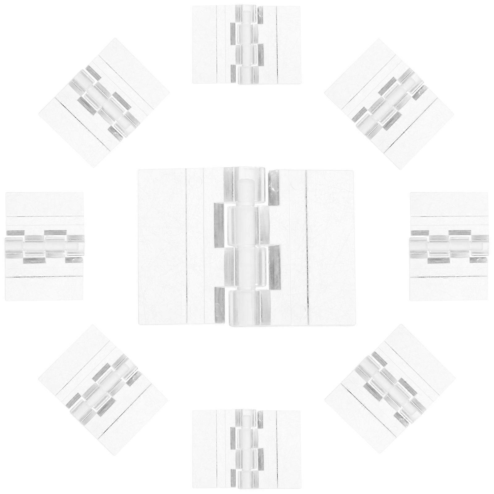 40Pcs Transparent Acrylic Hinges Box Hinges for Cabinet Drawer Use