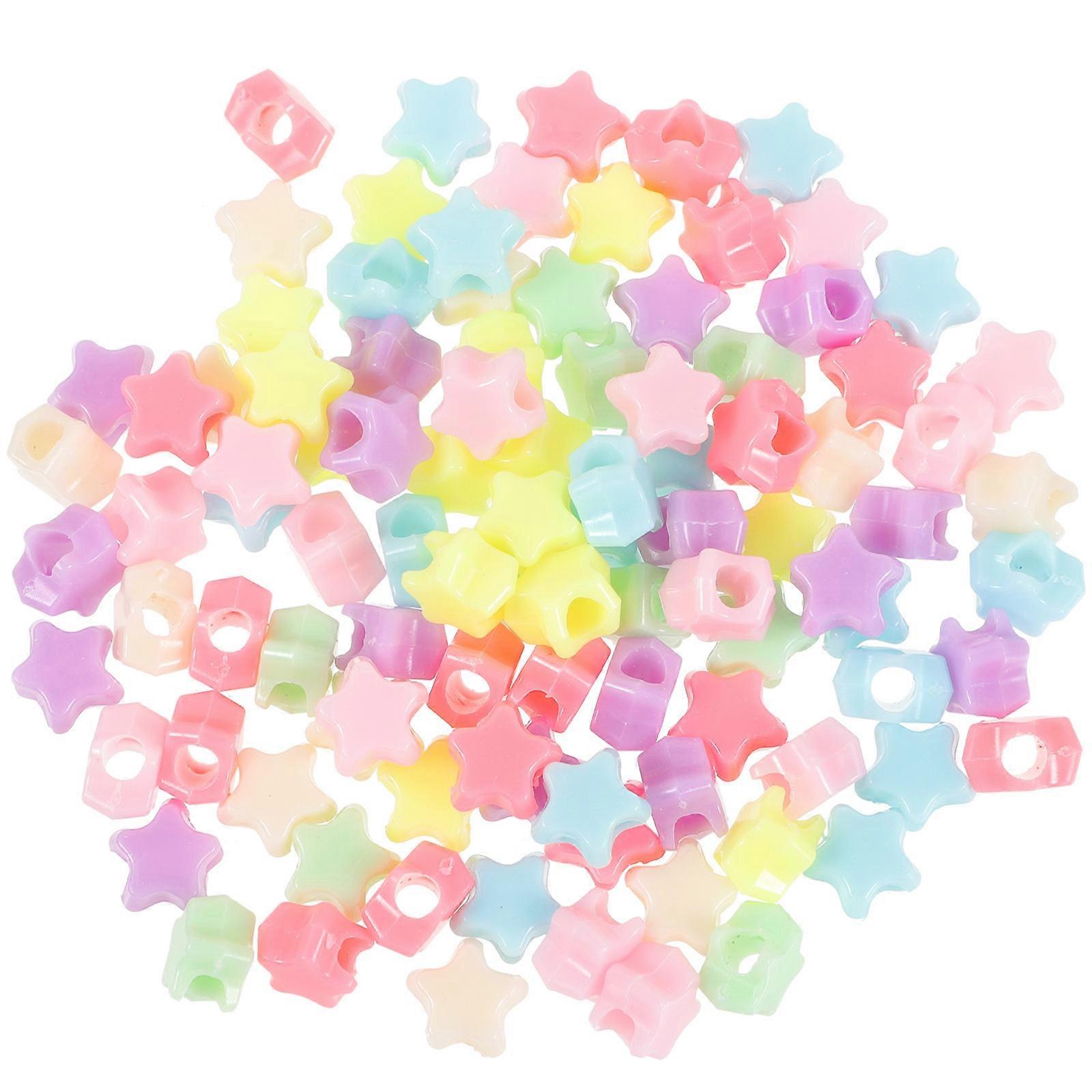Assorted Color Star Loose Beads for Jewelry Making Plastic DIY 1500 Pieces