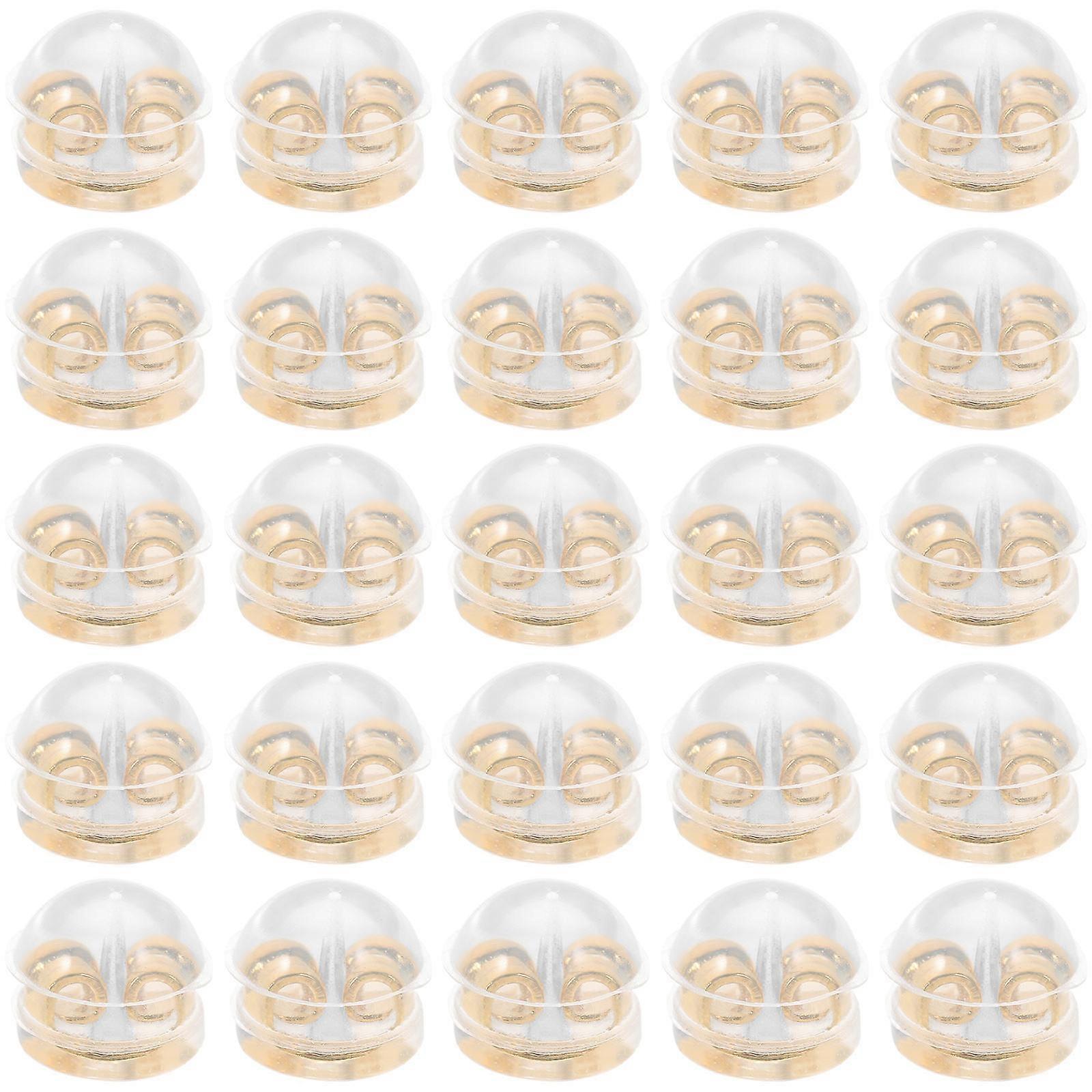 Silicone Earring Backs 100 Pcs Secure Replacement For Daily Wear Simple Style Ideal For Hook Earrings