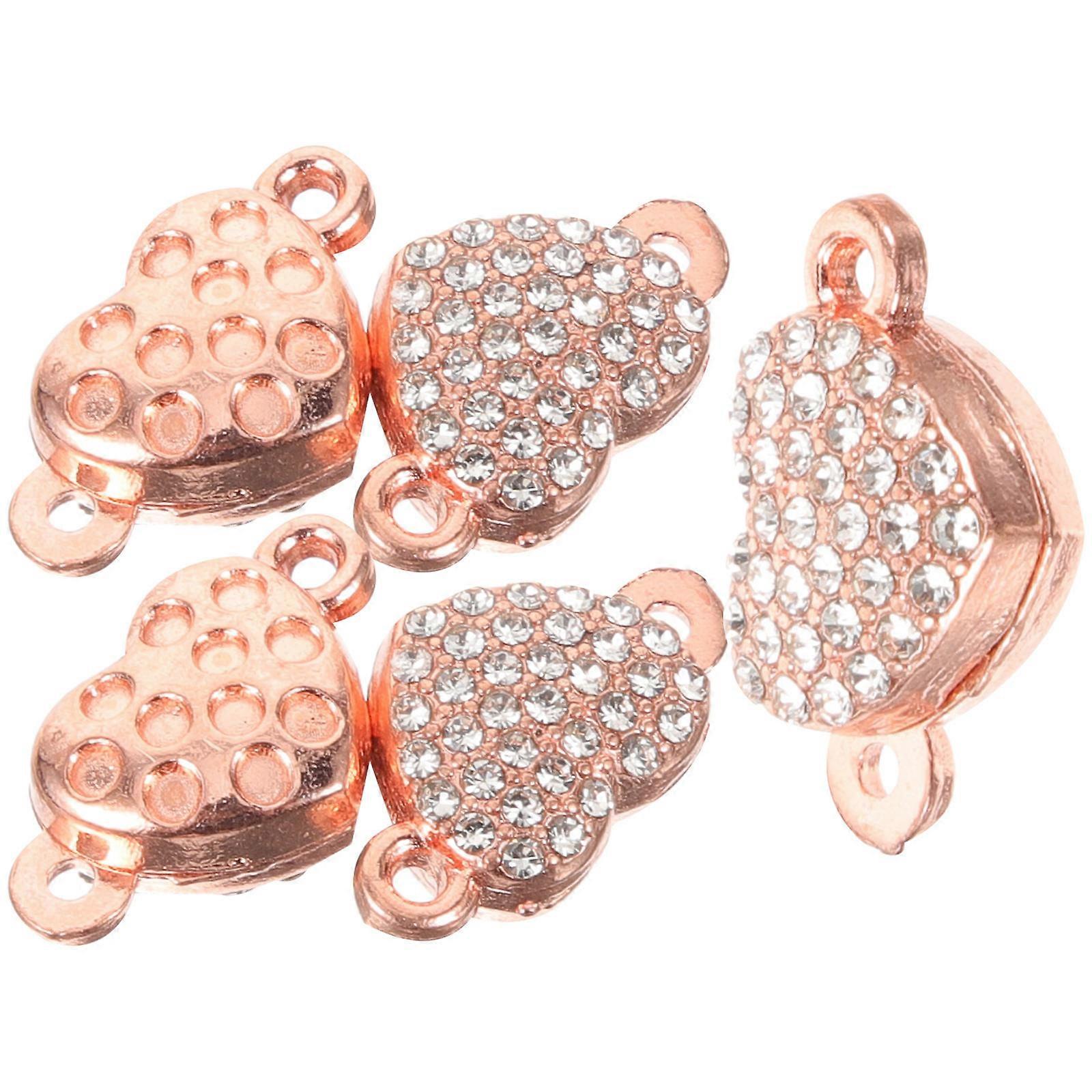 DIY Jewelry Clasp Metal Heart Shaped Bracelet Clasps 25Pcs Set