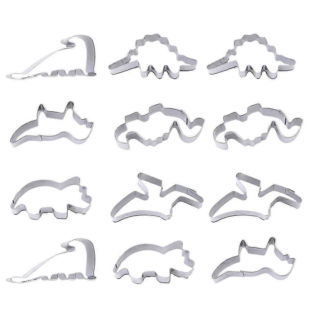 Biscuit Molds for Baking Dinosaur Cake Mold Stainless Steel 4Sets Kitchen