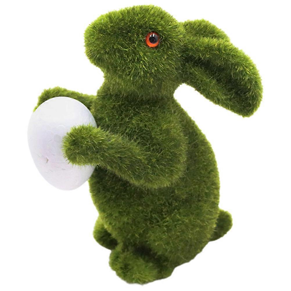 Small Animal Ornament Rabbit Model for Indoor Decoration 2Pcs Set