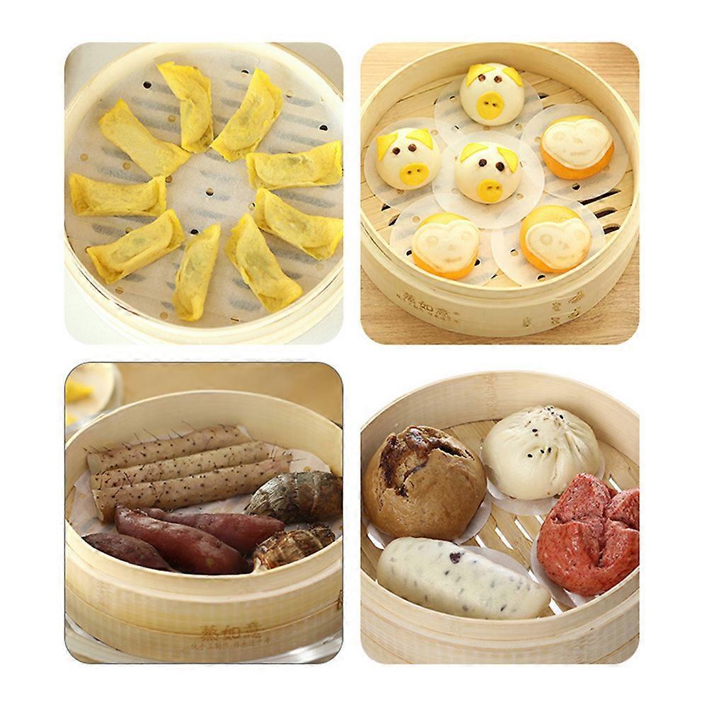 Steamer Liners Disposable Round Steamer Papers for Kitchen Use 500Pcs White