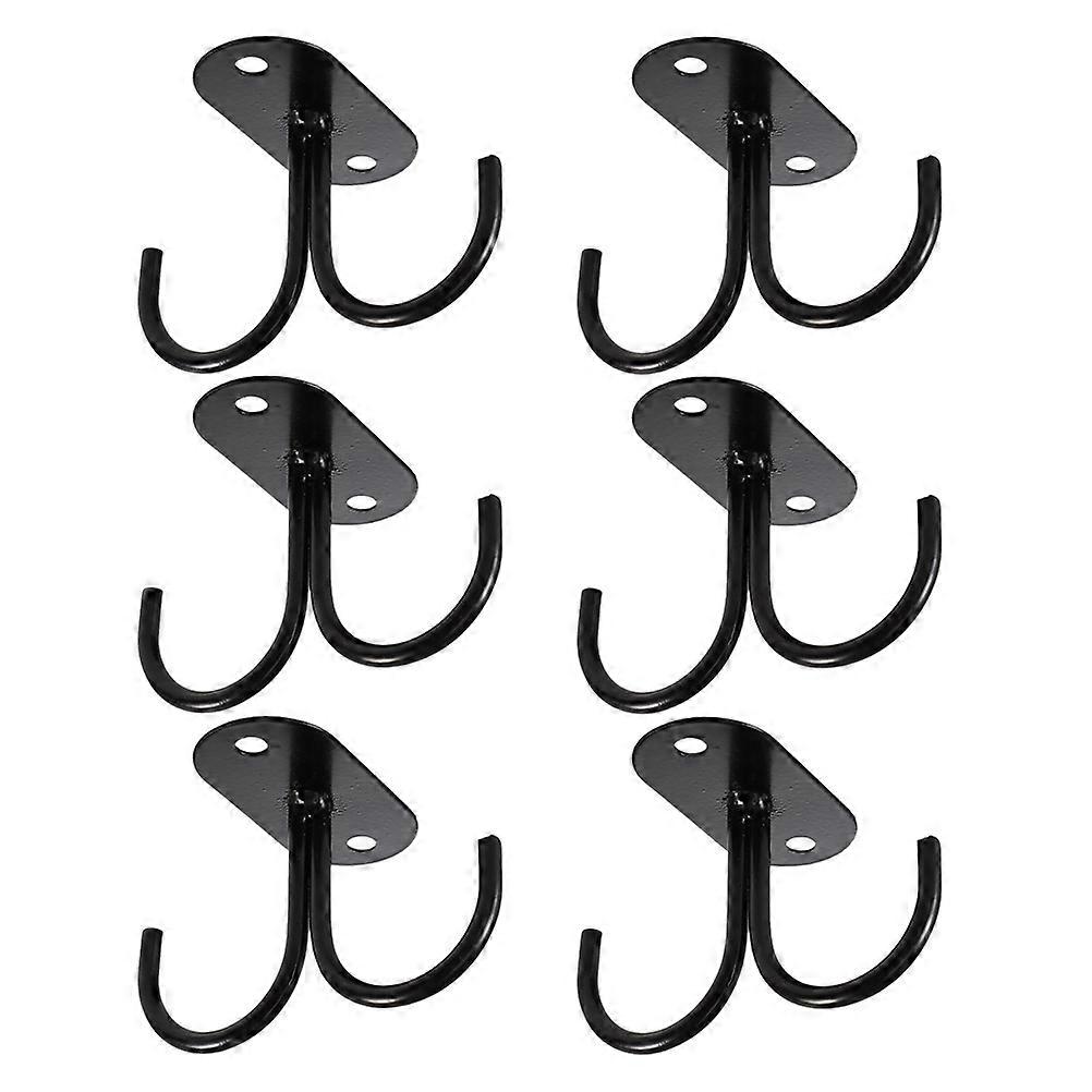 Kitchen Iron Cup Storage Organizers for Storage Black 6Pcs Set