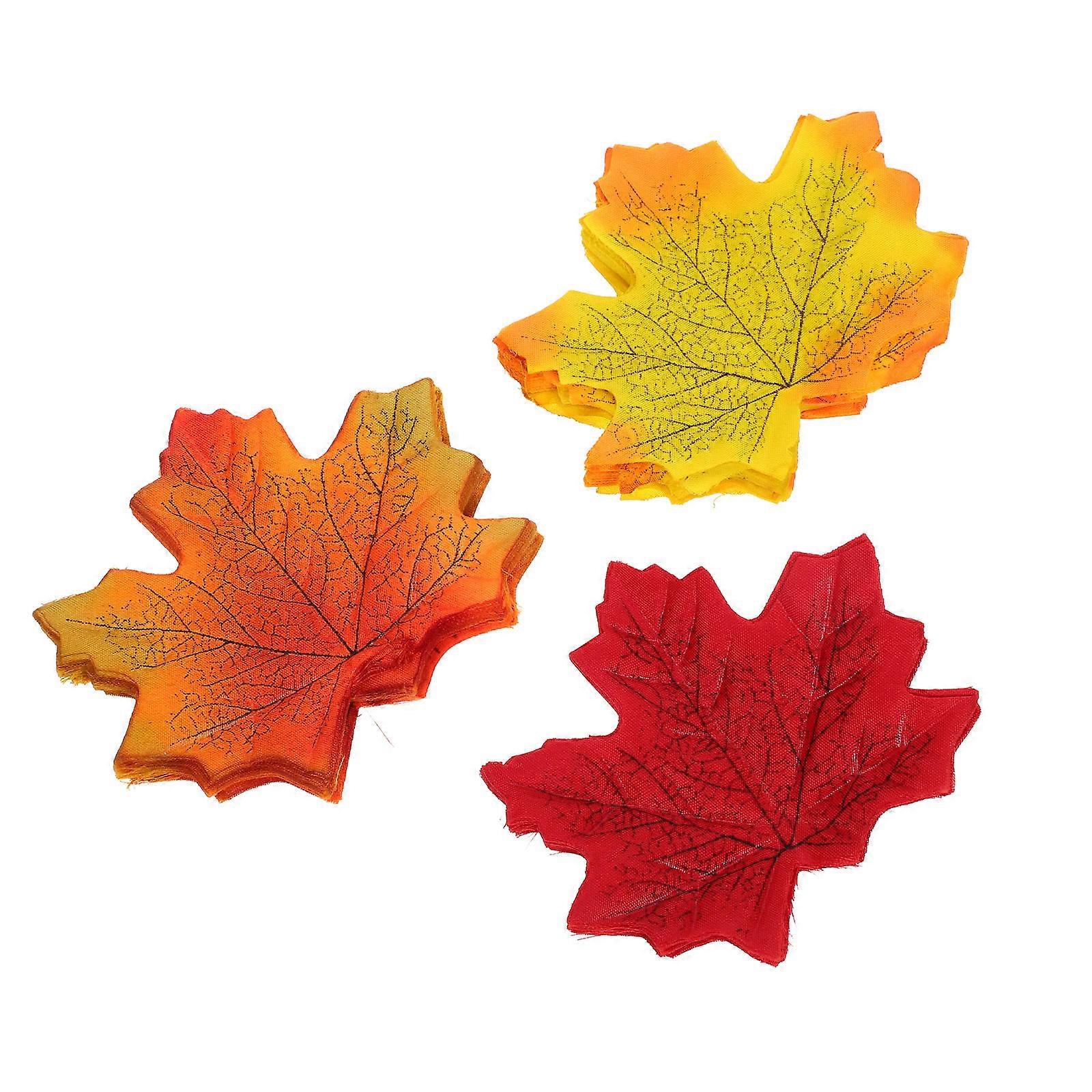 Decorative Leaves Artificial Maple Leaves for Fall Decor 300Pcs