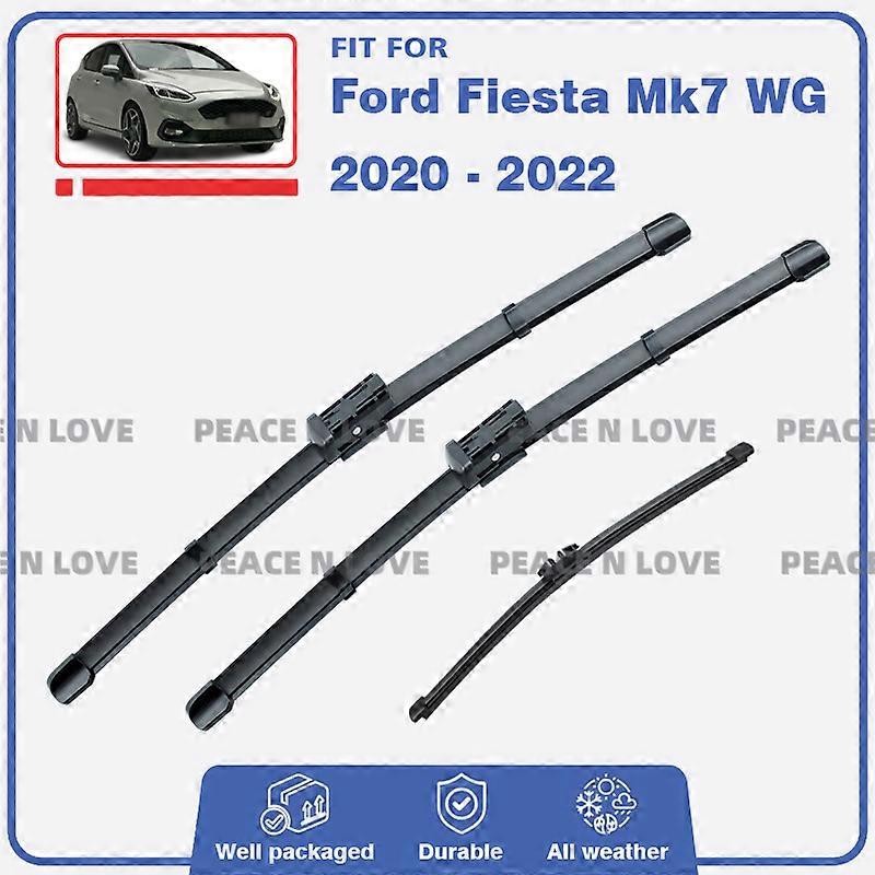 Applies to For Ford Fiesta Mk7 WG Hatch 2020 2021 2022 Front Rear Wiper Blades Windshield Windscreen Window Car Accessories Refills Kits