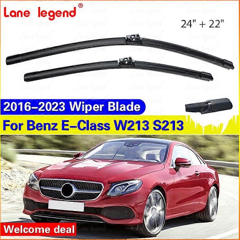 Applies to For Mercedes Benz E-Class W213 S213 Front Wiper Blades 2016-2023 2022 2021 2020 Windscreen Windshield Window Accessories 24"+22"