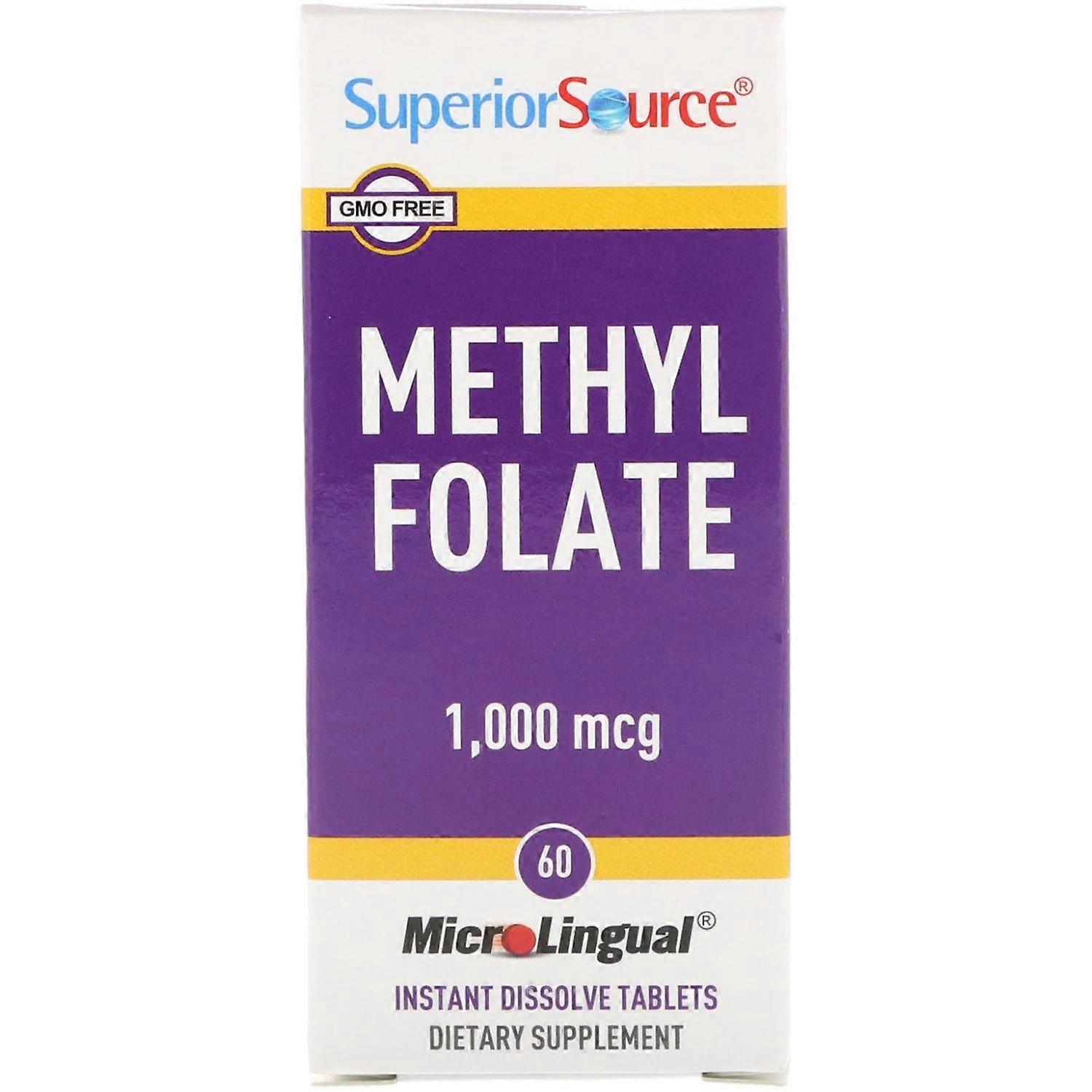 Source supérieure, Folate de méthyle, 1 000 mcg, 60 comprimés