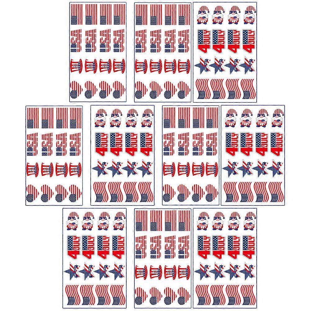 Body Sticker for Independence Day Party 40 Sheets Mixed Styles