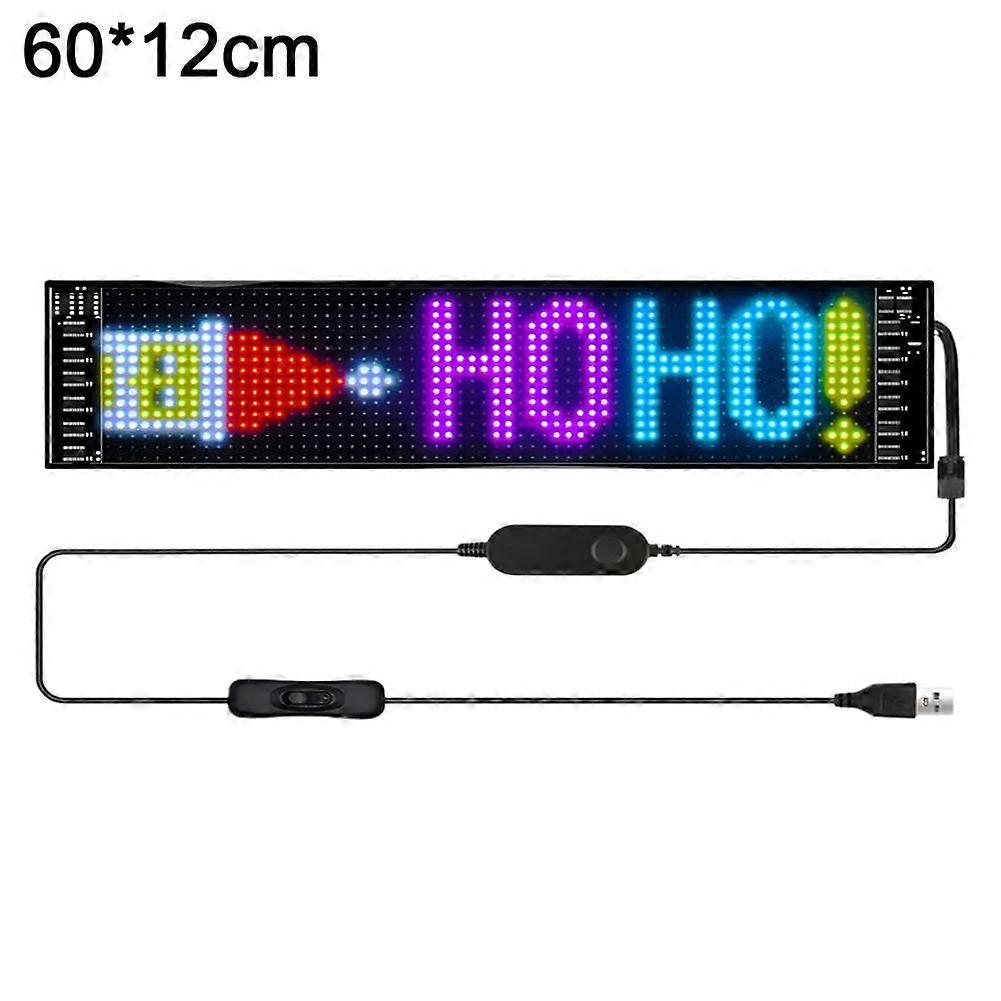 Programmable LED Display Board Custom Text Animation Bluetooth App Control RGB Panel