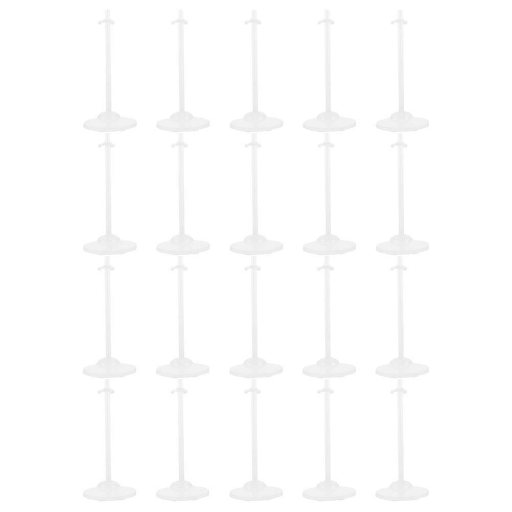 20Pcs Reusable Transparent Doll Stand for Holding Use Plastic Doll Support