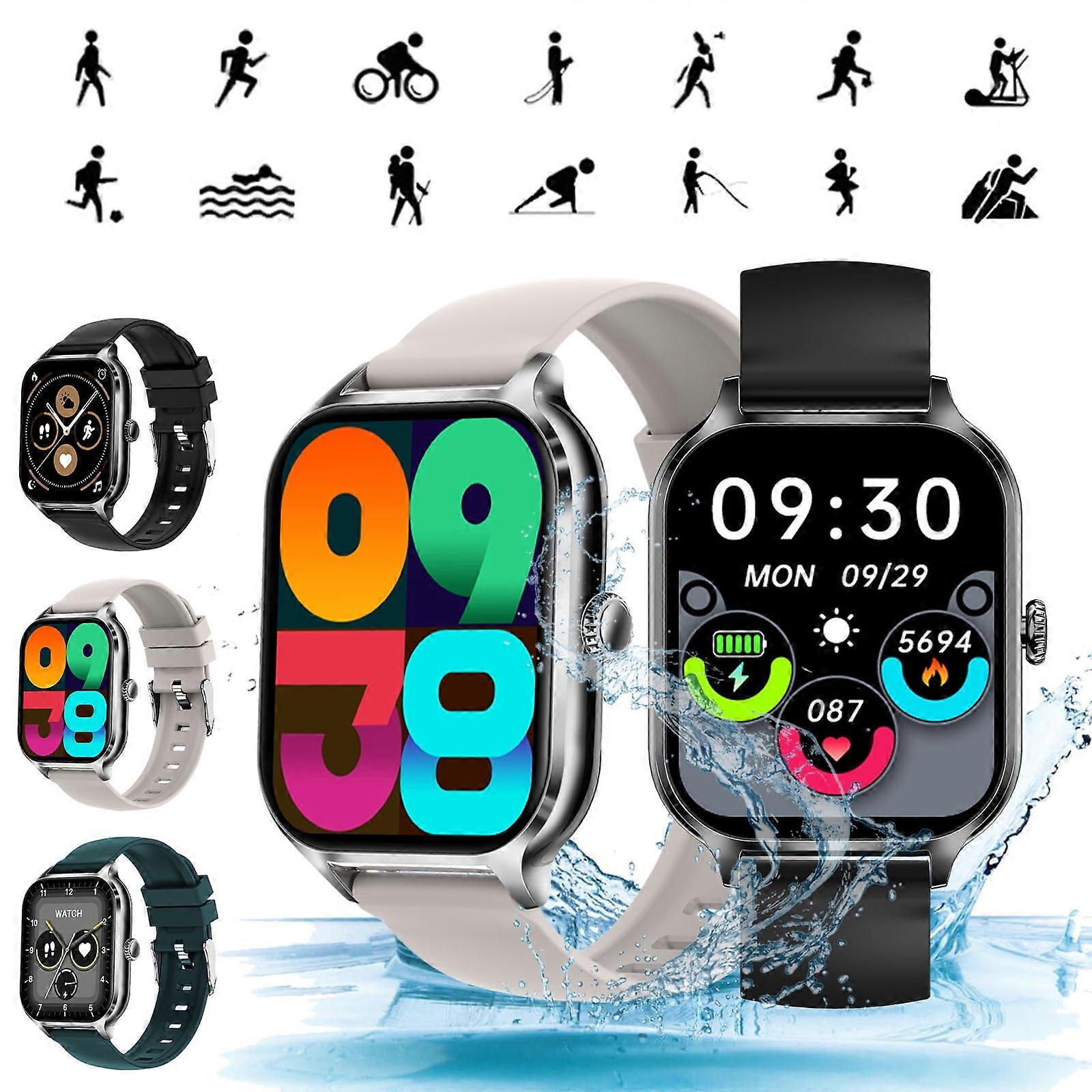 Jacenvly 2024 New Smart Watch Clearance Intelligent Bluetooth Connection For Music Calls Multifunctional Smartwatch Watch Batteries Green