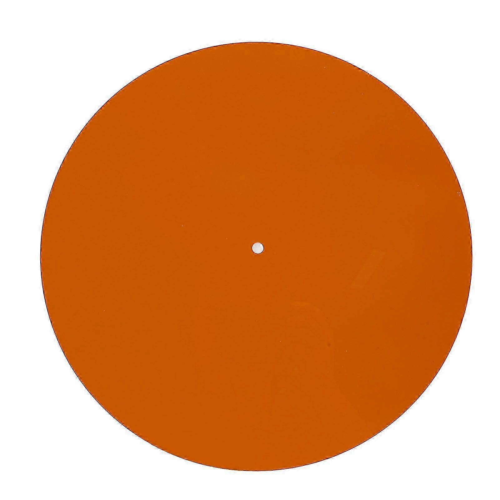 Acrylic Turntable Mat Reduce Noise Improved Sound Quality Anti Static Slipmat for LP Records 12in Orange