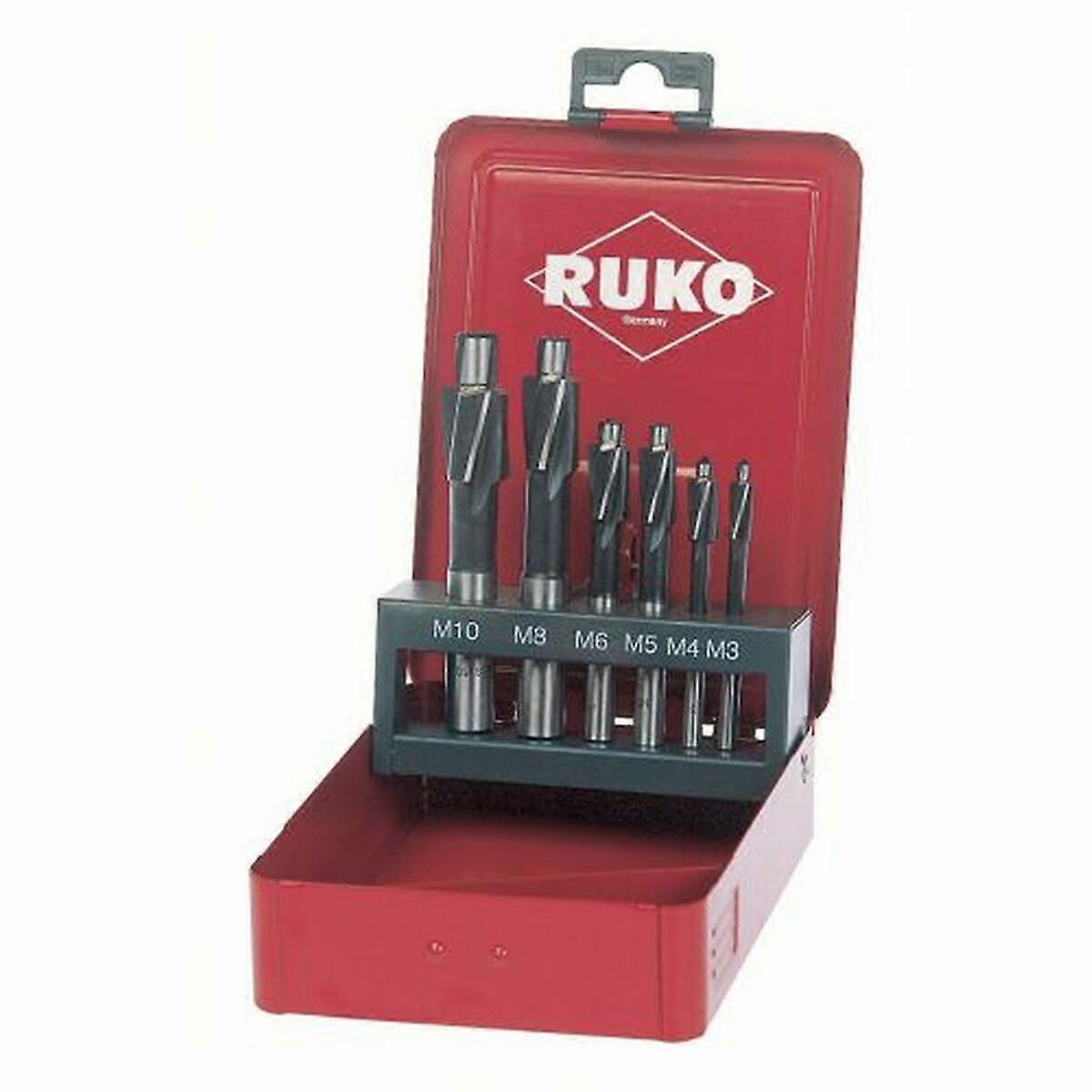 Countersink Set (Countersinks) RUKO High speed steel (HSS) DIN 373 6 Pieces