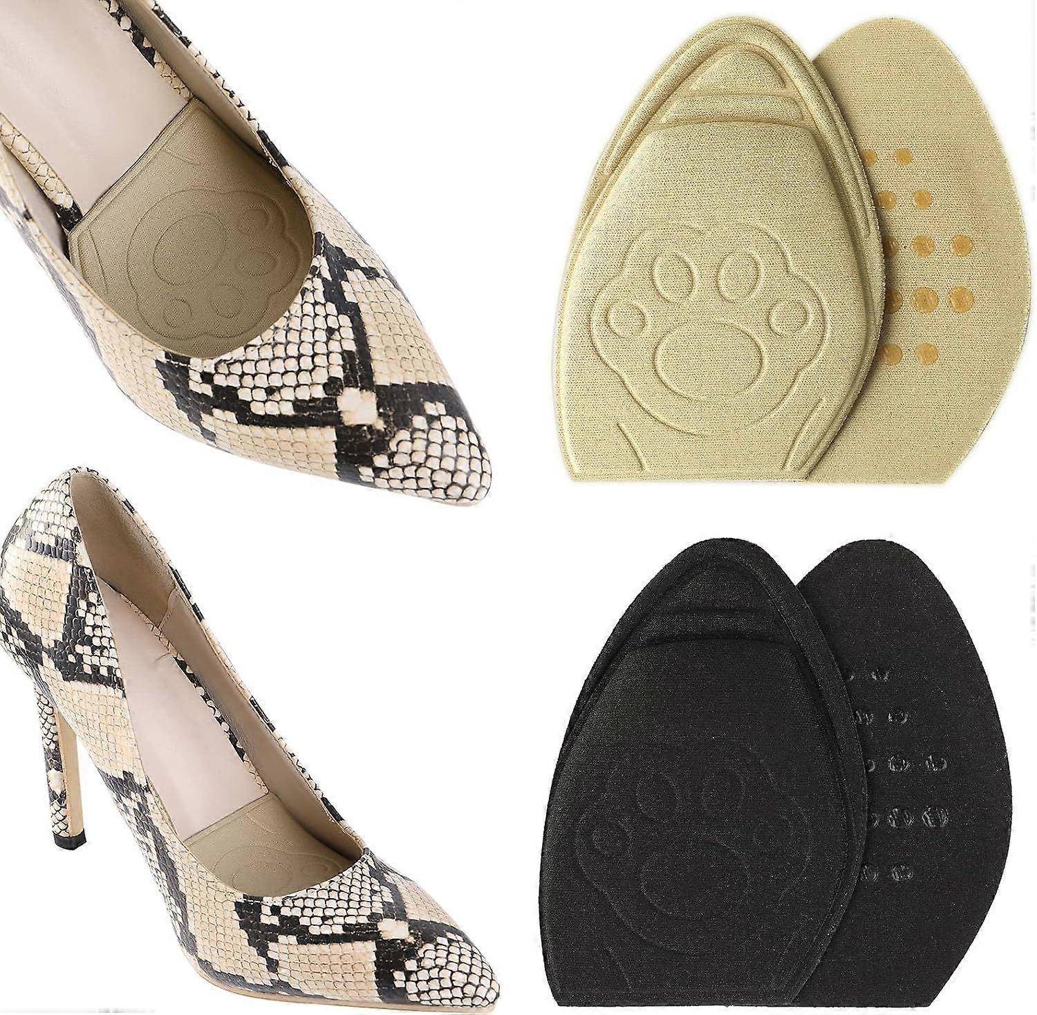 2Pairs High Heel Memory Foam Ball of Foot Support Cushions Metatarsal Forefoot Pads Pain Relief Insoles for Women s Heels Non-Slip Shoe Inserts to Mak