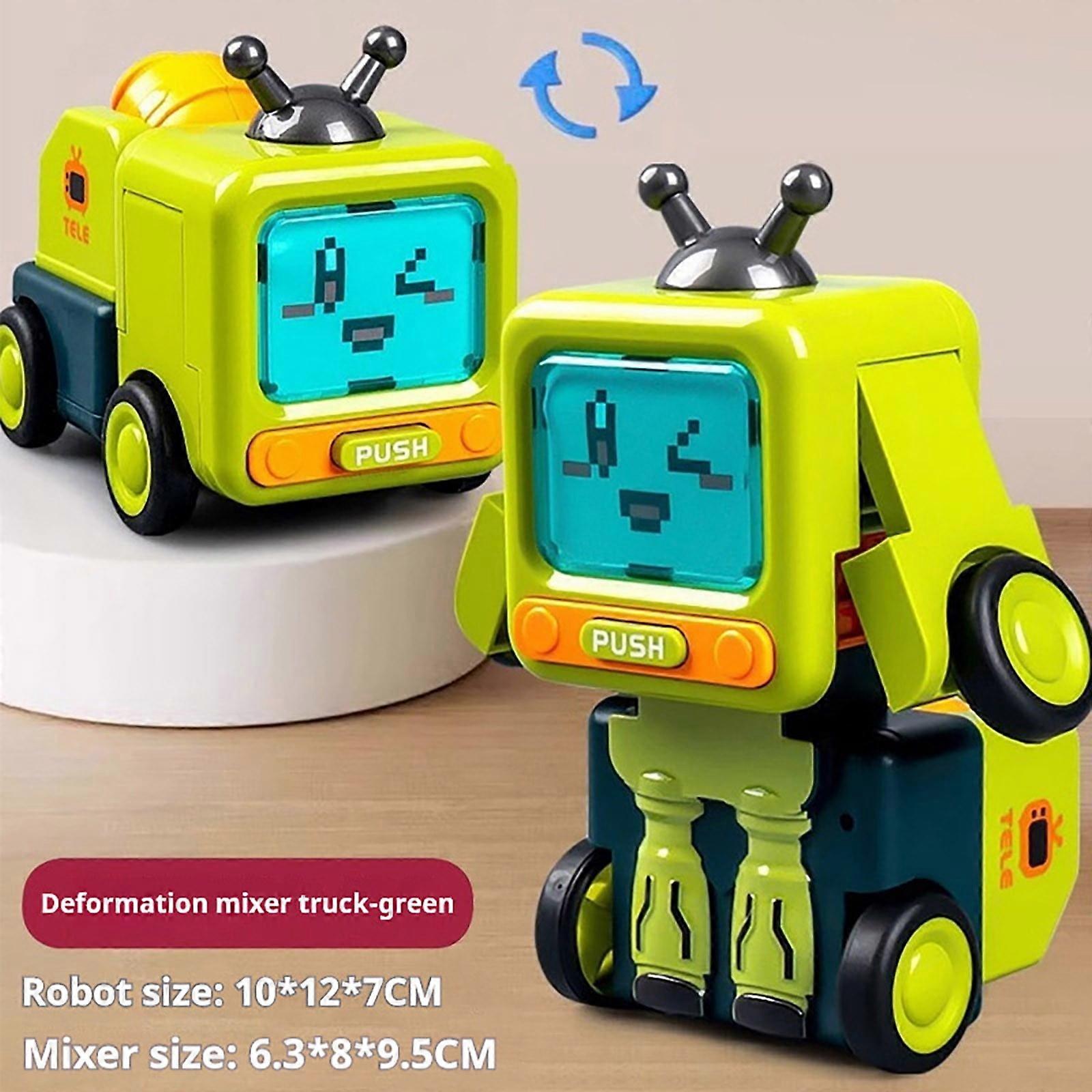 Push & Go Transforming Robot Toy Cars, Compatible with Game Machine Car to Robot, All-in-One Design, Preschool Gift for Kids
