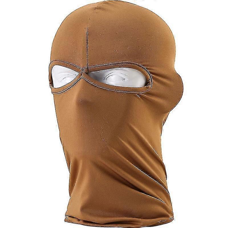 Balaclava Helmet Windproof Neck Full Face Masks1pc-brown