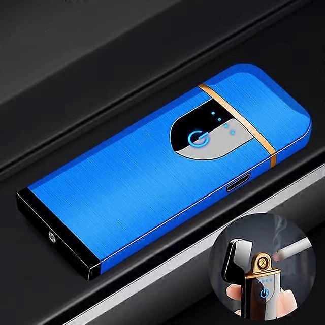 Electronic Lighter Arc Lighter USB Charging Windproof Kitchen Lighter Blue