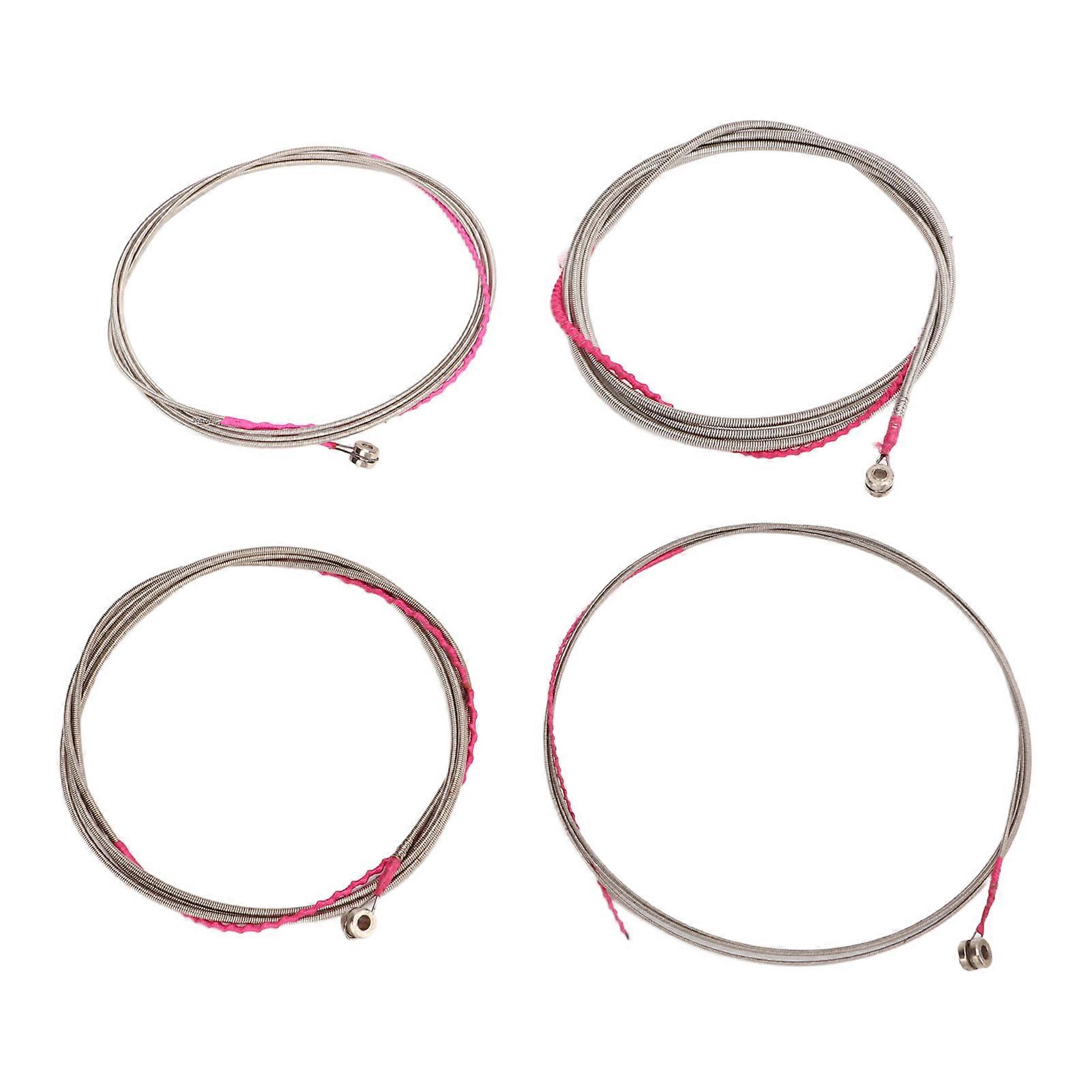 4pcs Bass Strings 4 String Metal Replaceable Decorative Practical Guitar Strings Replacement for Instrument Accessories