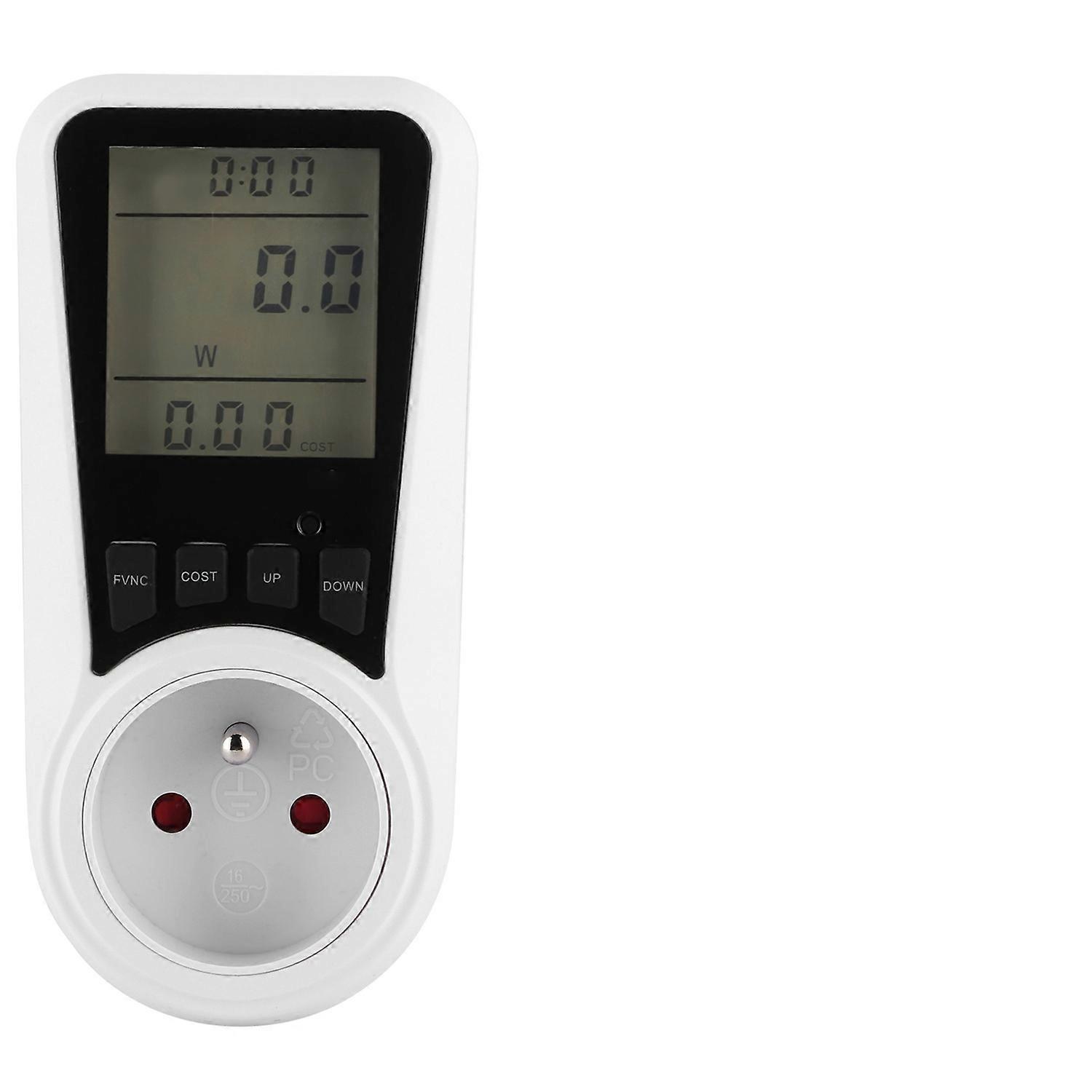 LCD Power Voltage Current Meter Plug Electricity Usage Monitor AC   FR