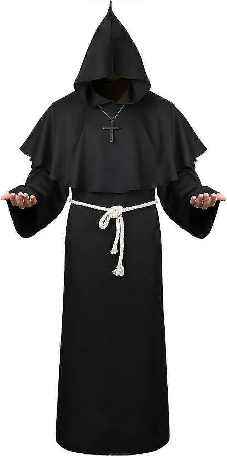 モンクローブプリーストコスチューム修道士ローブ中世コスチュームプリーストハロウィーンコスチューム男性用