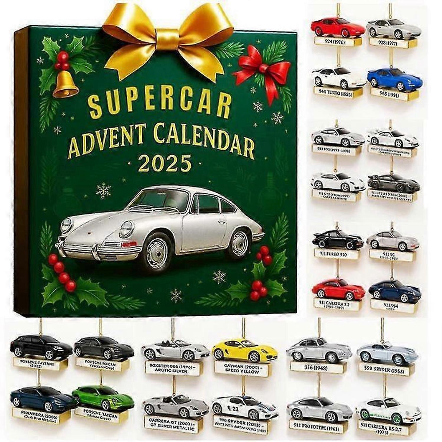 Porsche Advent Calendar Blind Box Διακόσμηση Χριστουγεννιάτικου Δέντρου