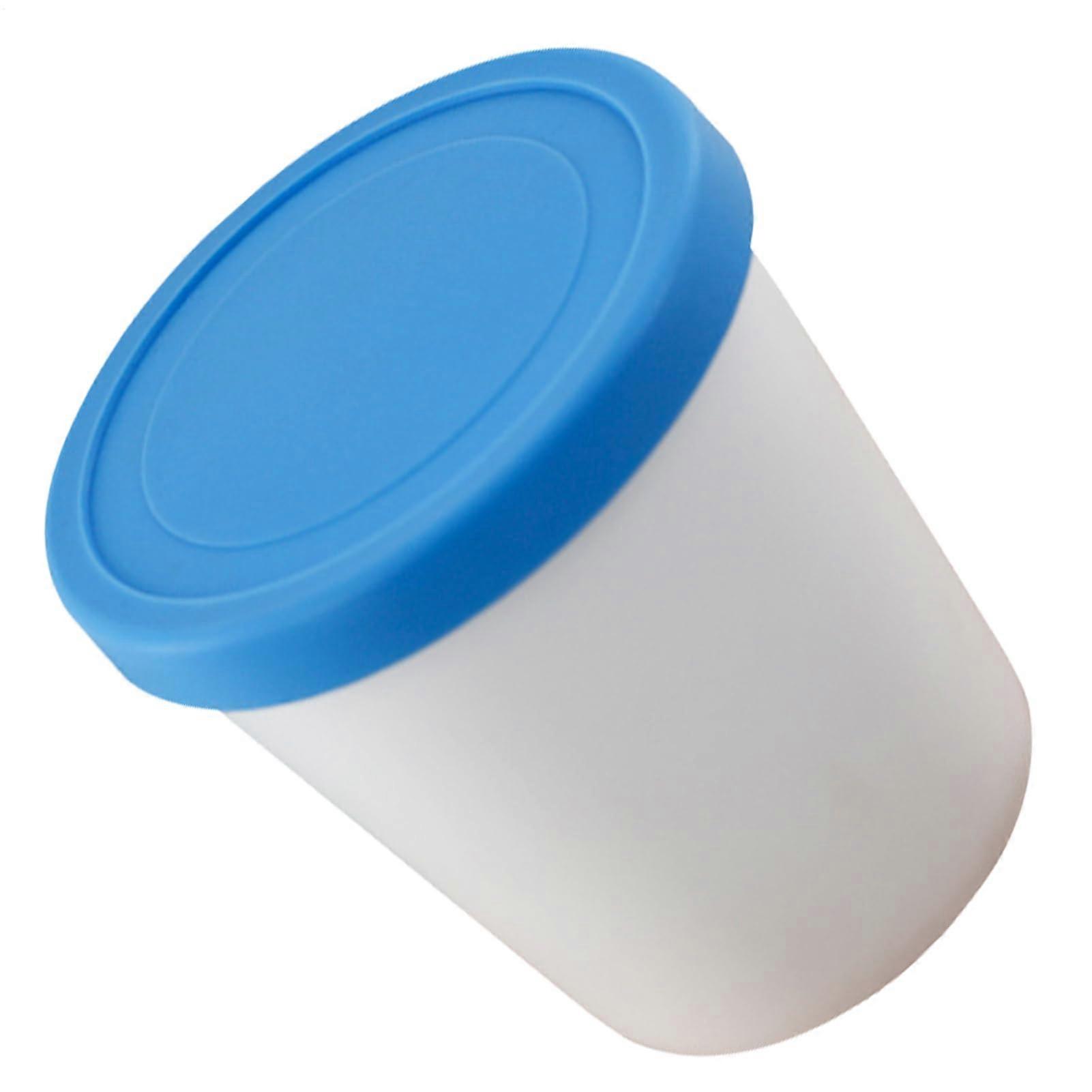 Homemade Ice Cream Container Leak Proof Reusable Freezer With Lids 1000 Ml Blue