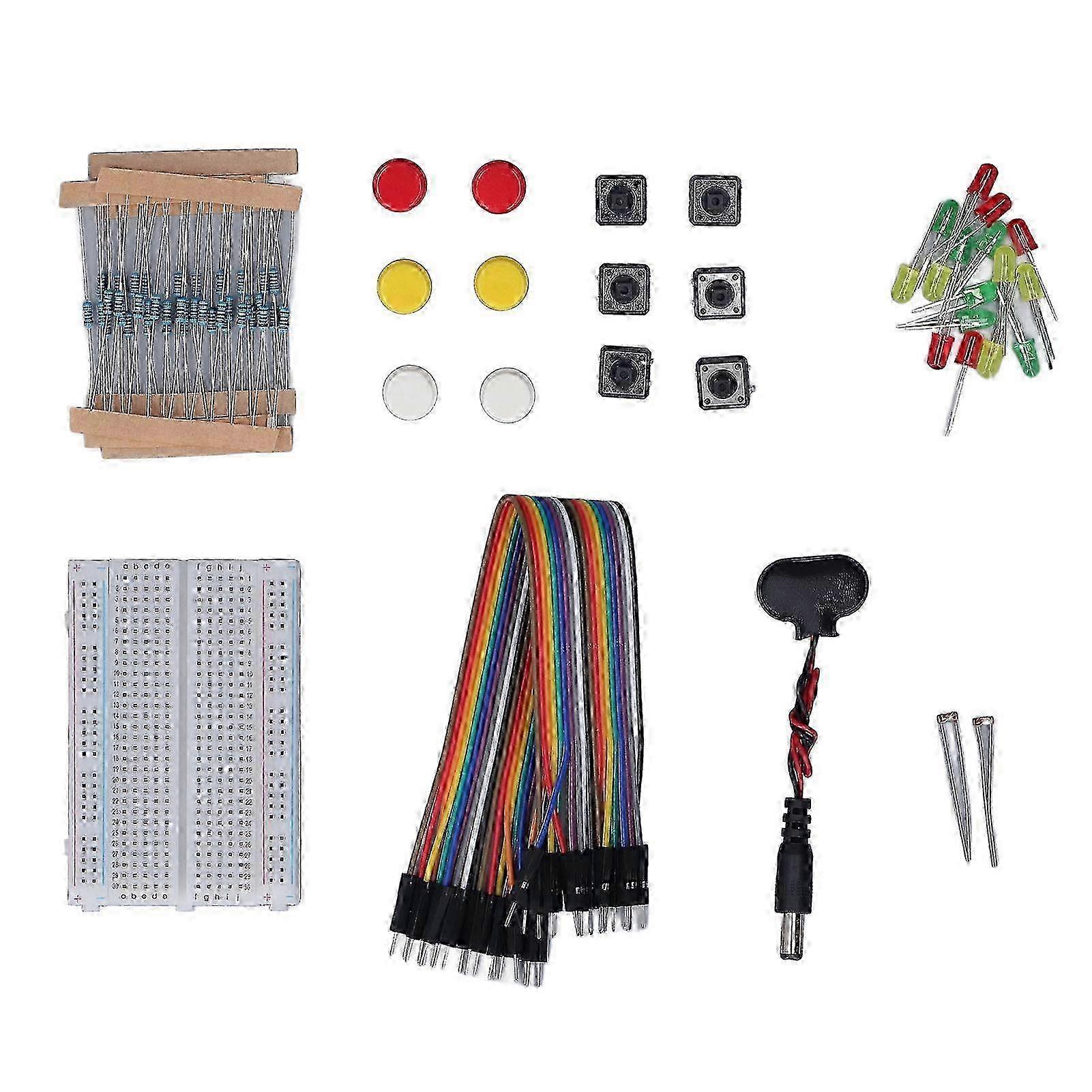 Electronics Kit Starter Fun Assortment Development Component with 400 Hole Breadboard for Compatible R3