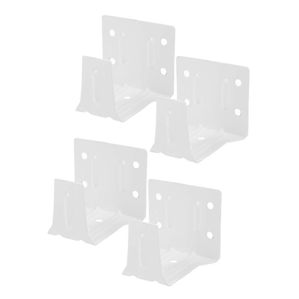 White Metal Blind Brackets for Curtain Fixing and Window Mounting 4Pcs